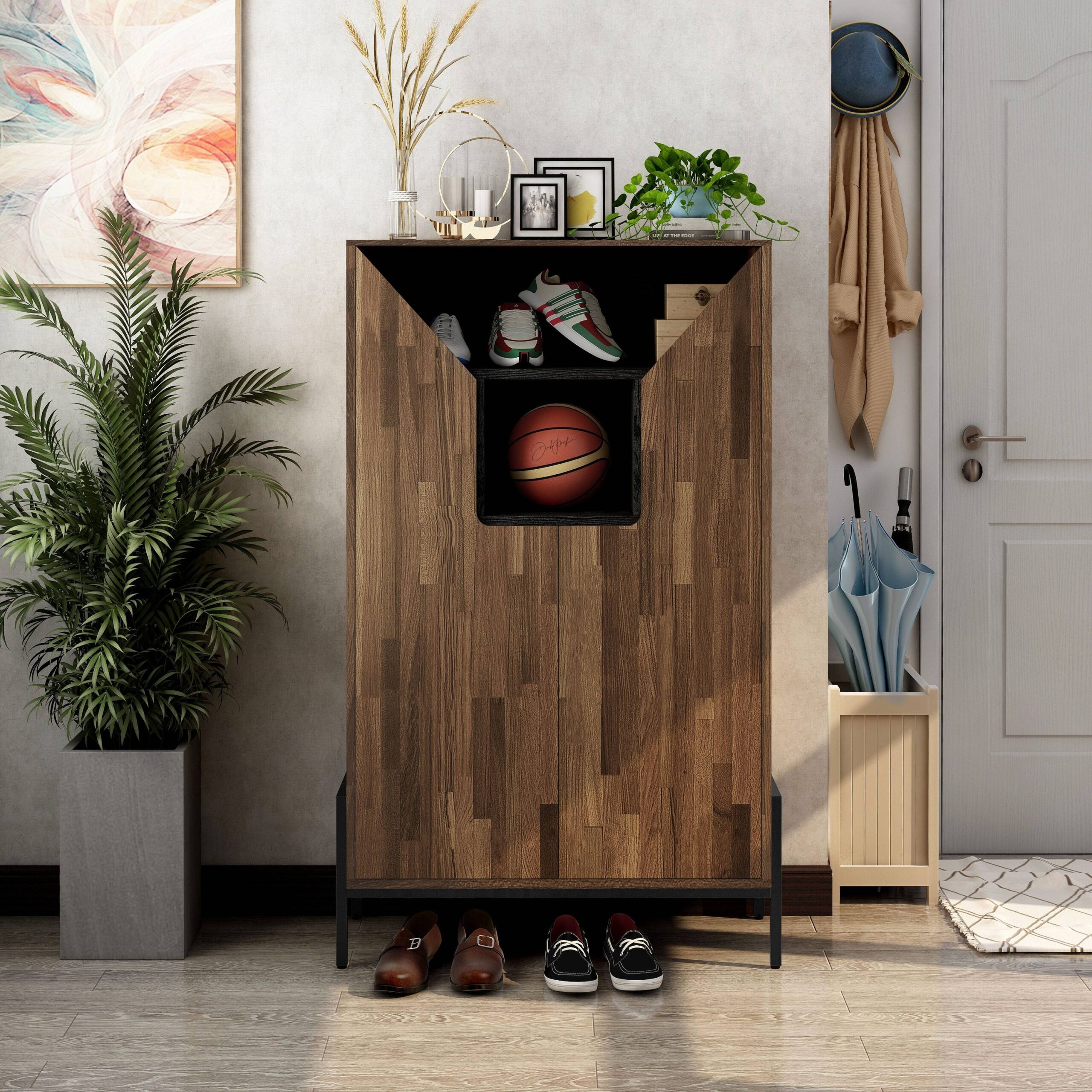 McCarron 8-Shelf Shoe Cabinet