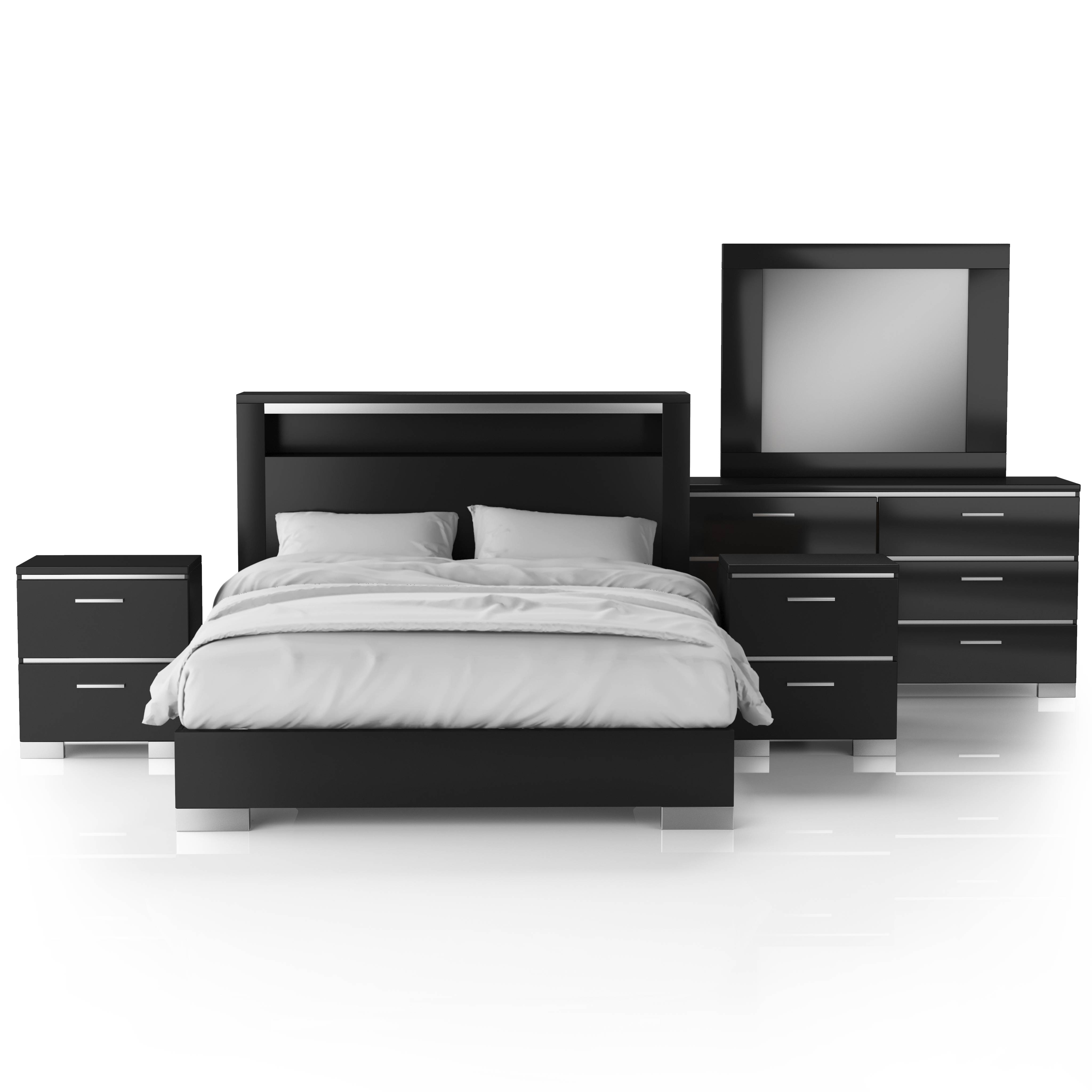 Shorehaven Bookcase Bed in Black