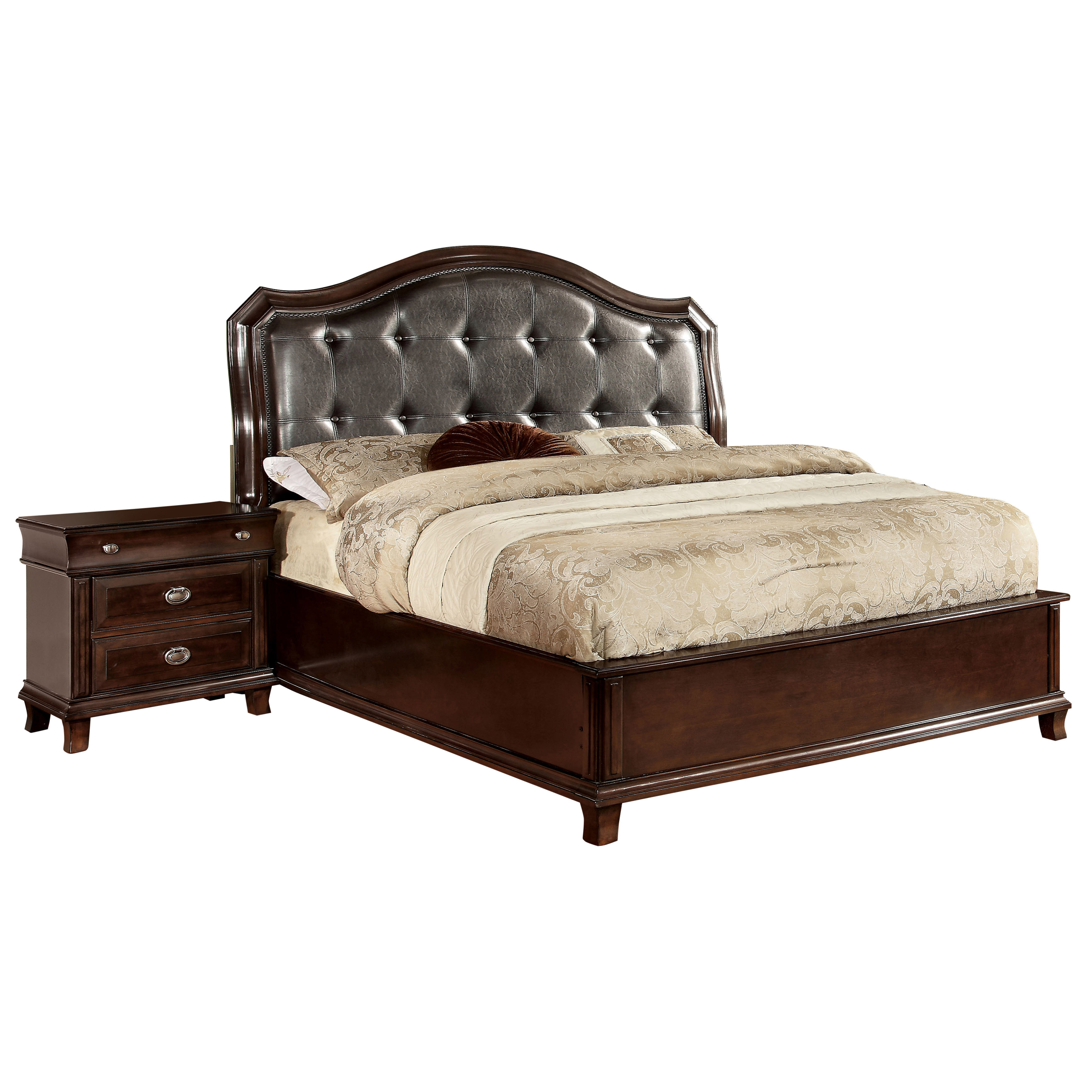 Nandry Transitional 2-Piece Solid Wood Bedroom Set