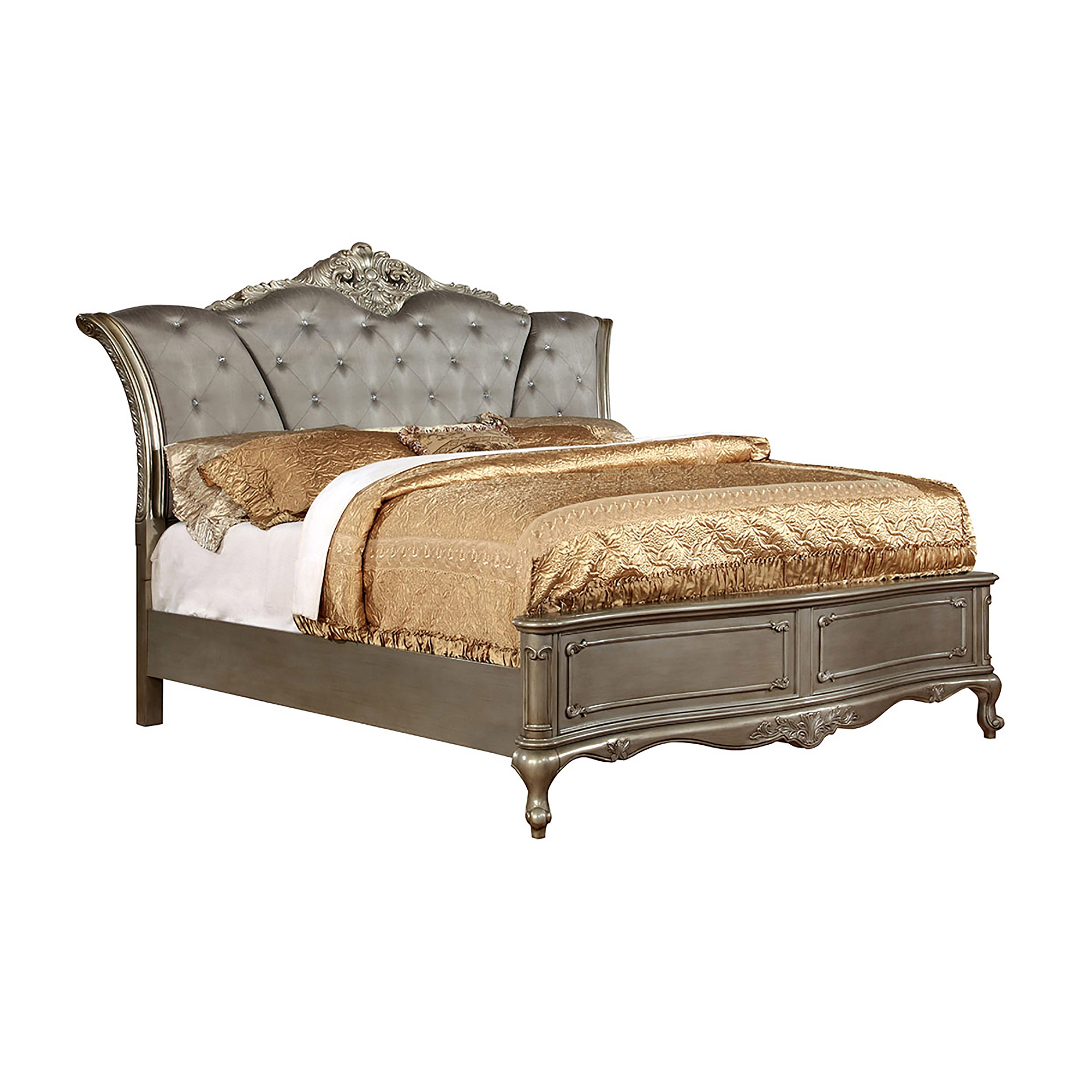 Hazen Traditional Wood Tufted Panel Bed