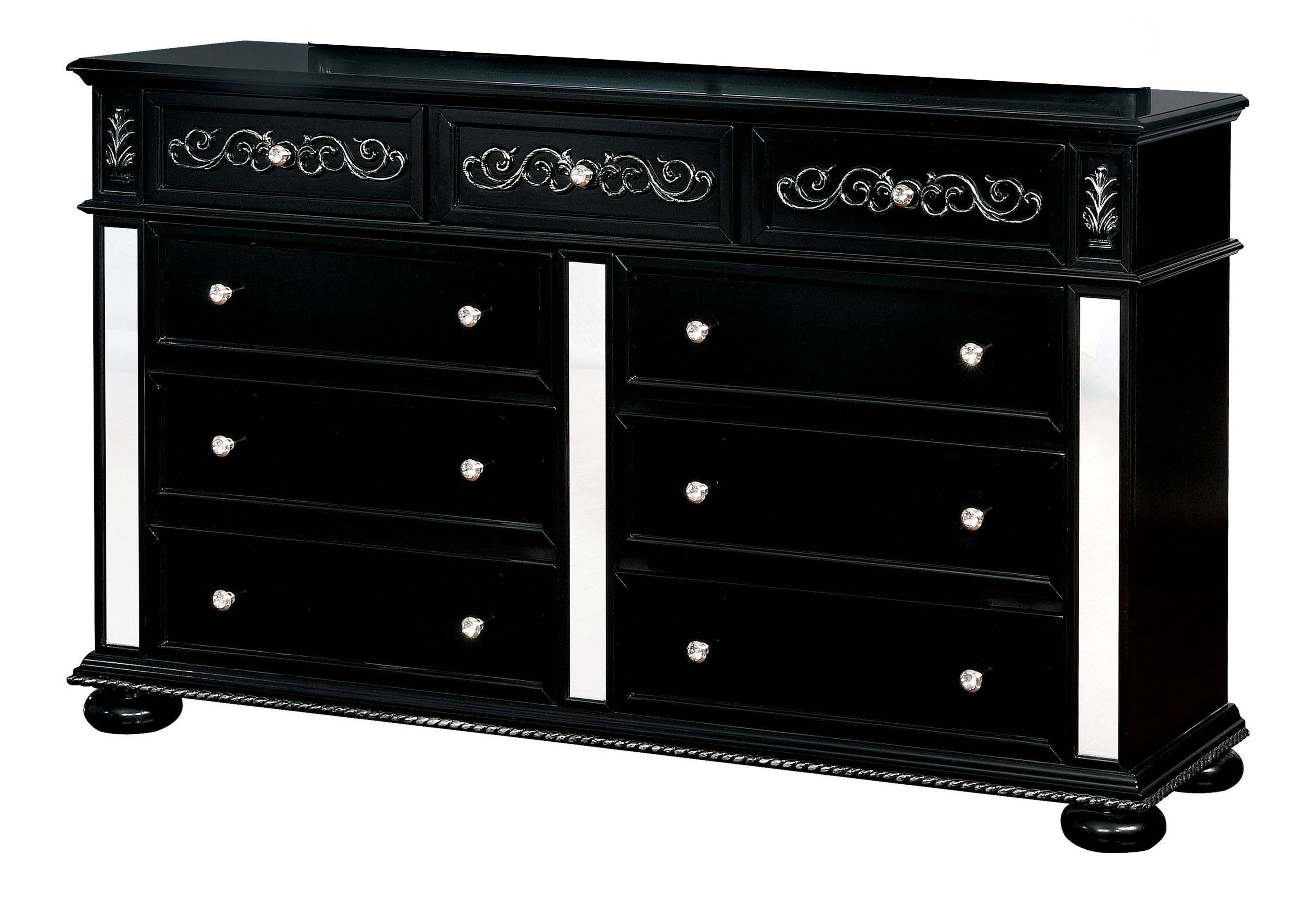 Vabelle Traditional 9-Drawer Dresser in Black