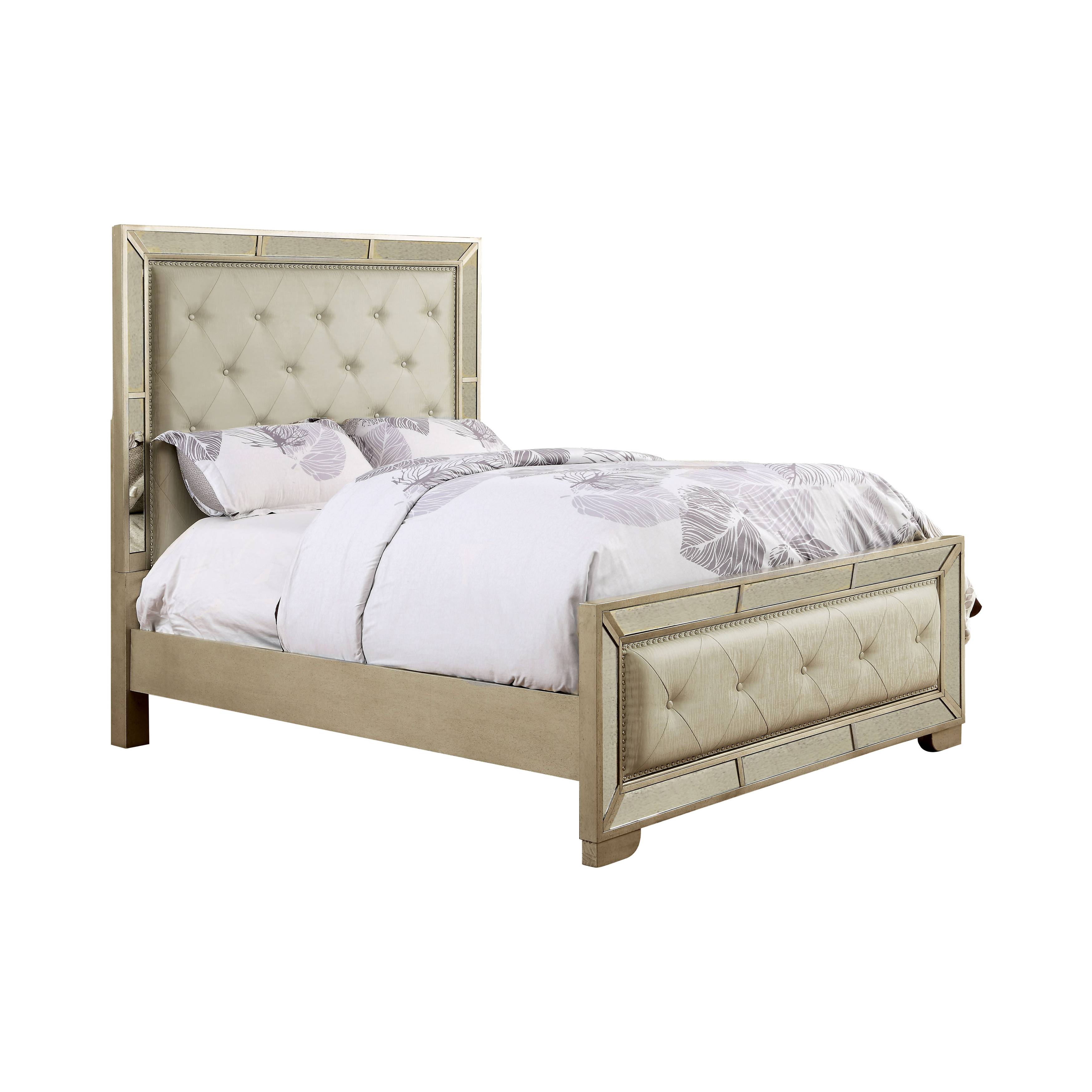 Stolte Glam Solid Wood Panel Bed