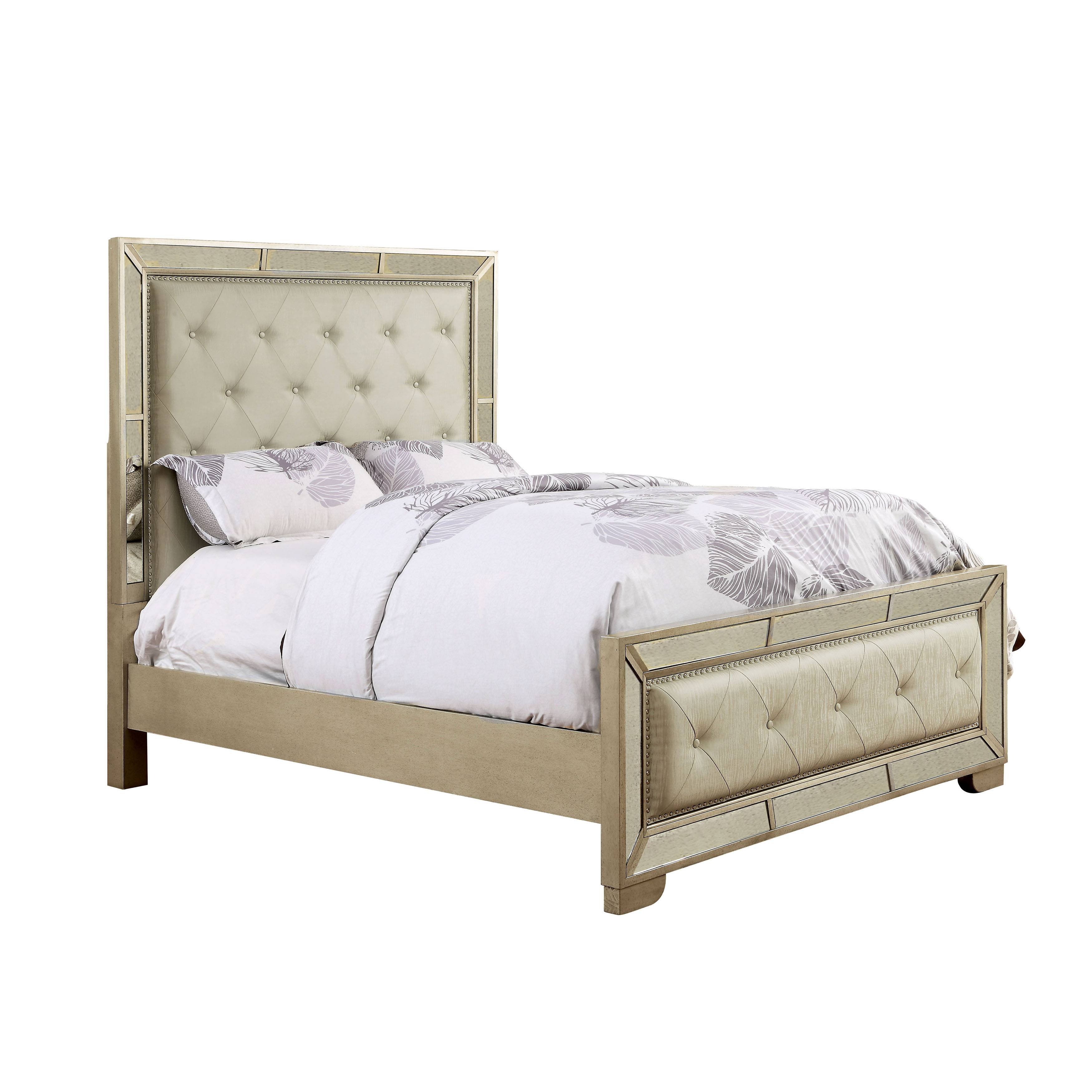 Stolte Glam Solid Wood Panel Bed