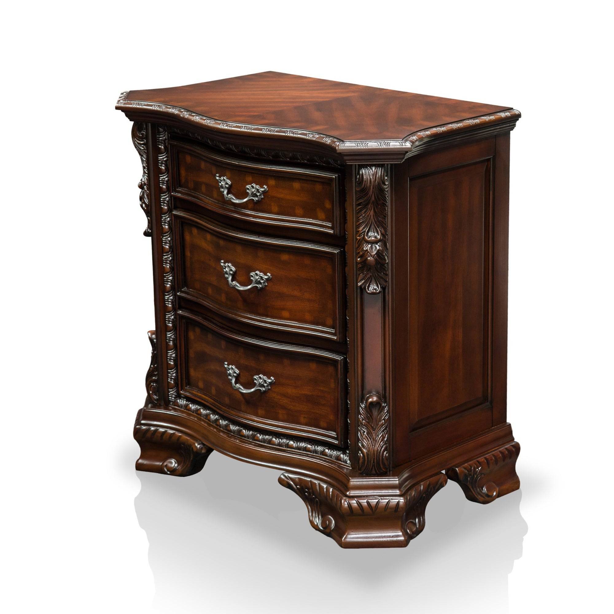 Rolston Traditional 3-Drawer Nightstand