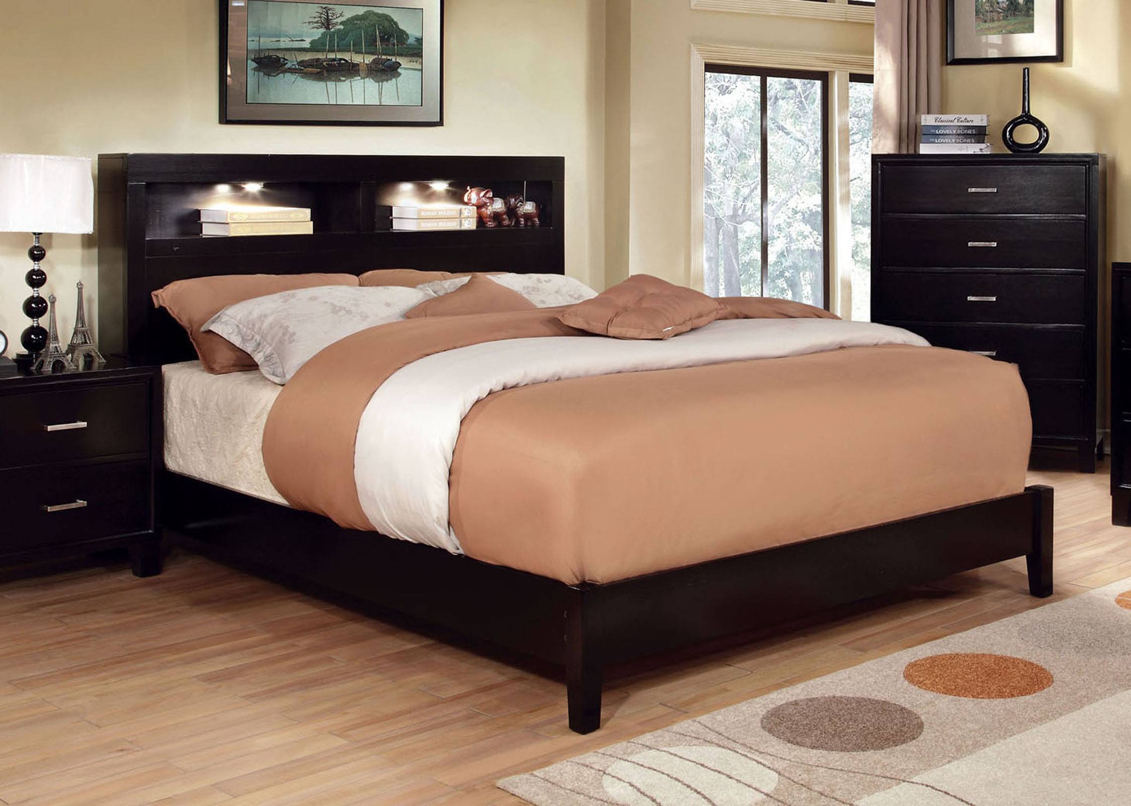 Logan Contemporary Solid Wood Platform Bed