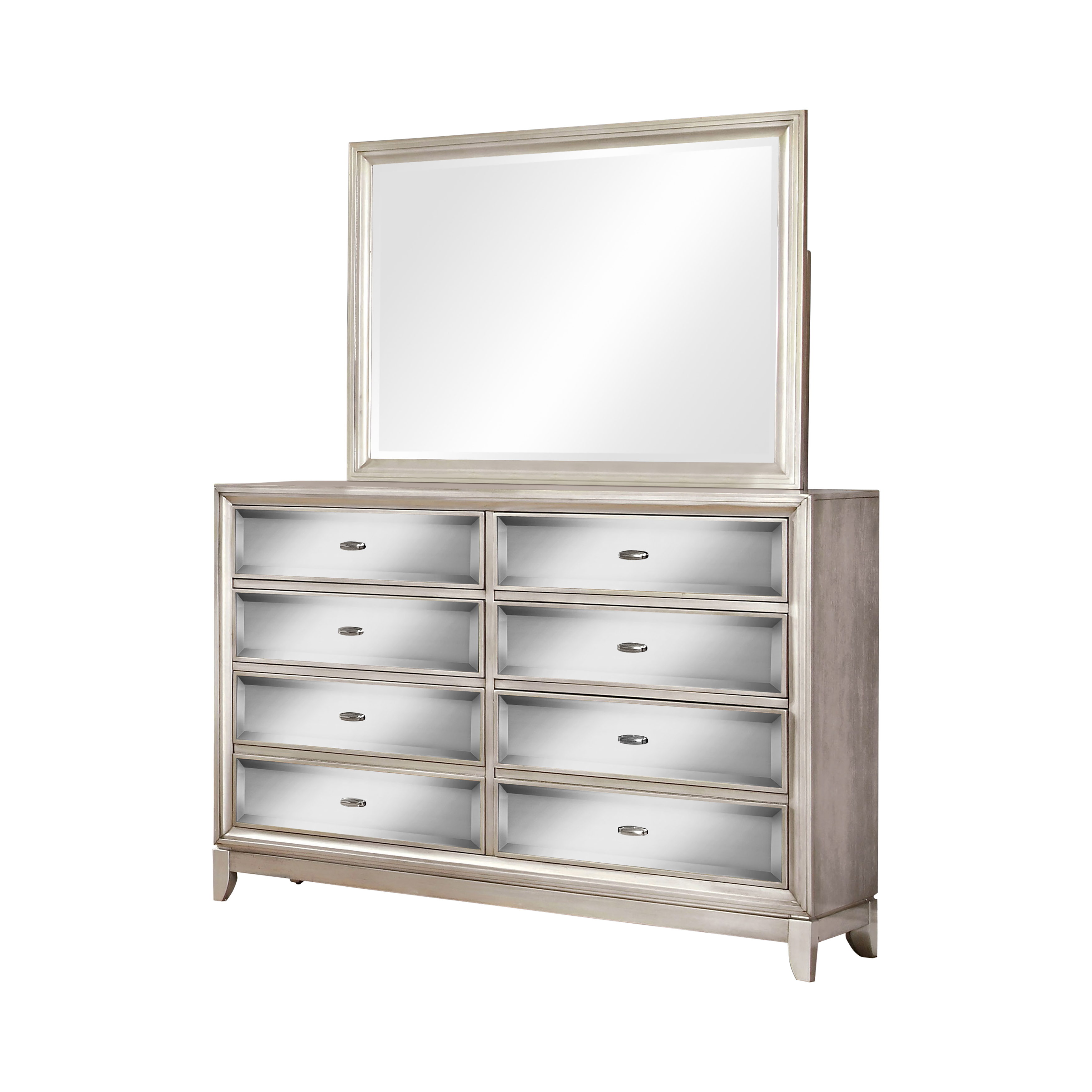 Valdez Contemporary 8-Drawer Dresser with Mirror