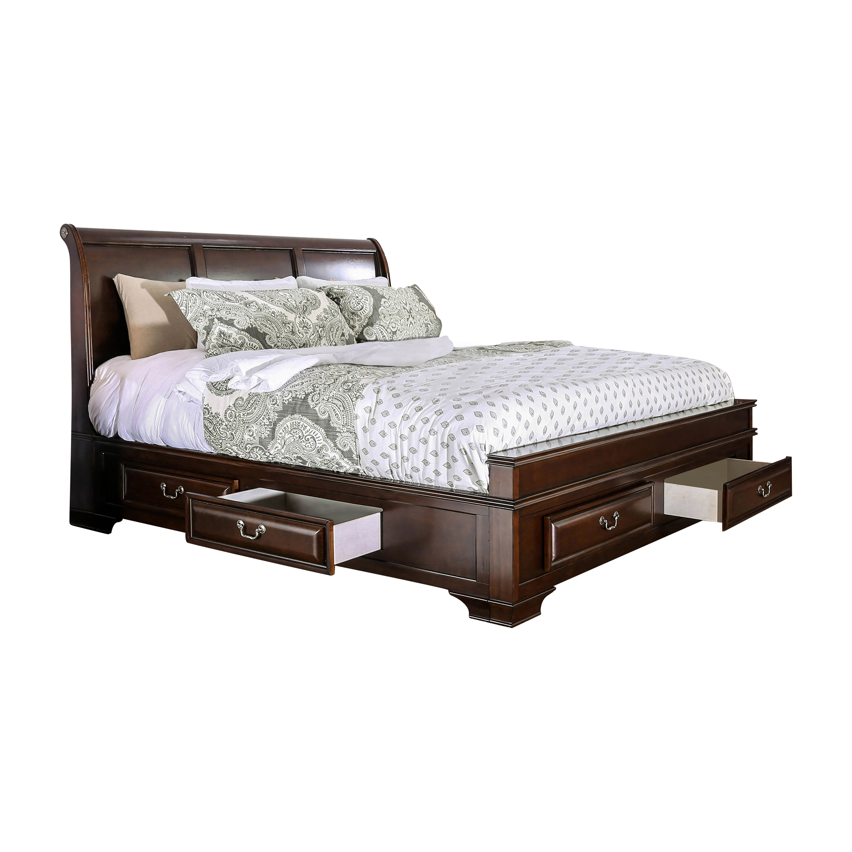 Manda Transitional 6-Drawer Storage Bed