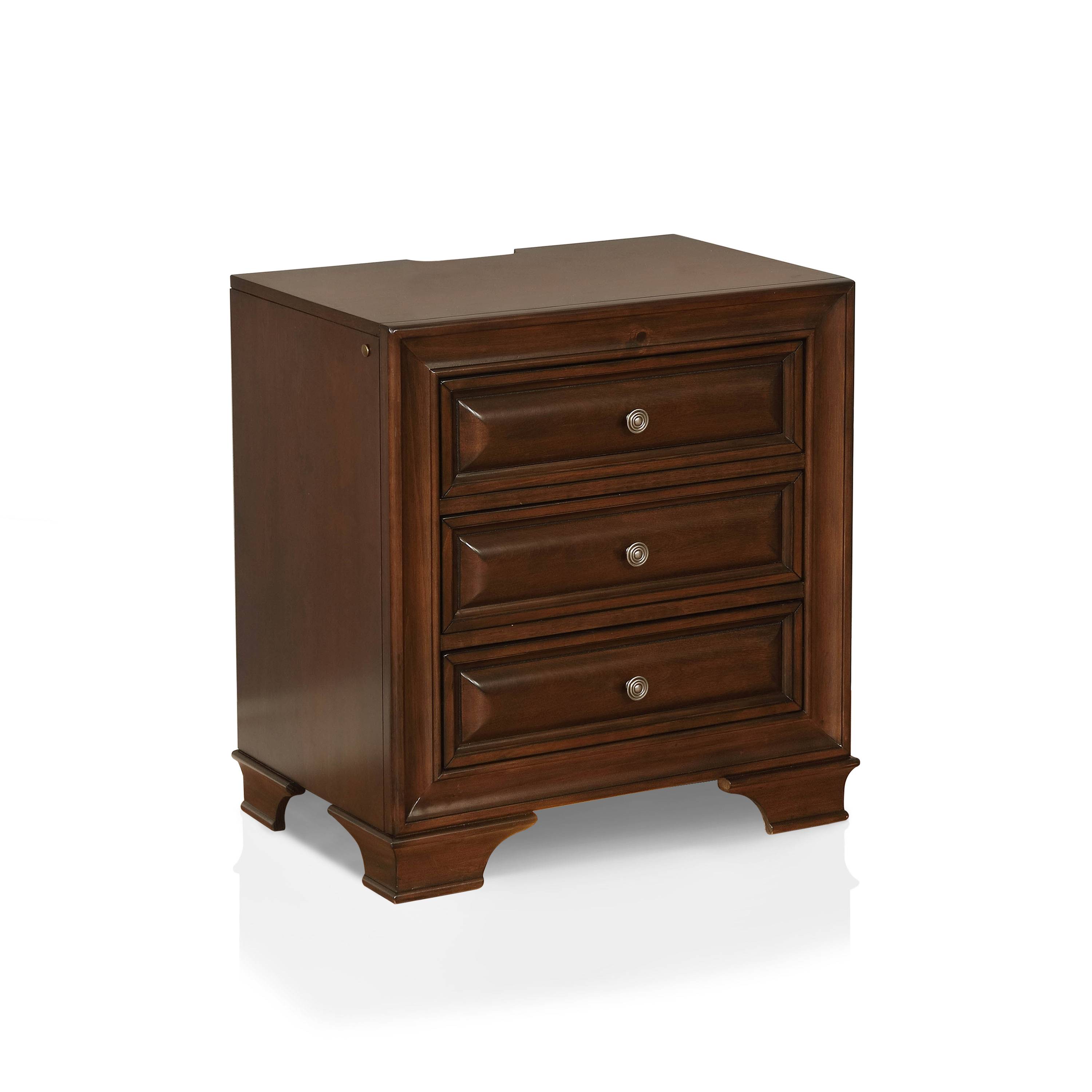 Manda Transitional 3-Drawer Nightstand