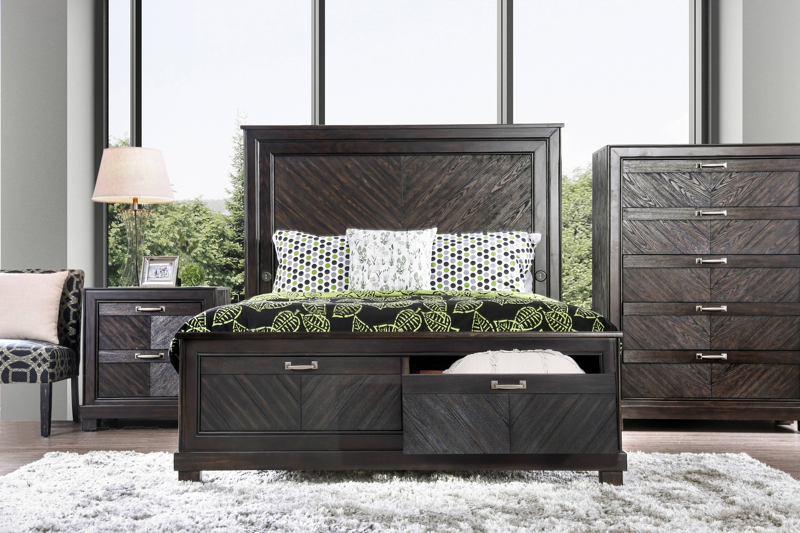 Palita Transitional Solid Wood Platform Bed