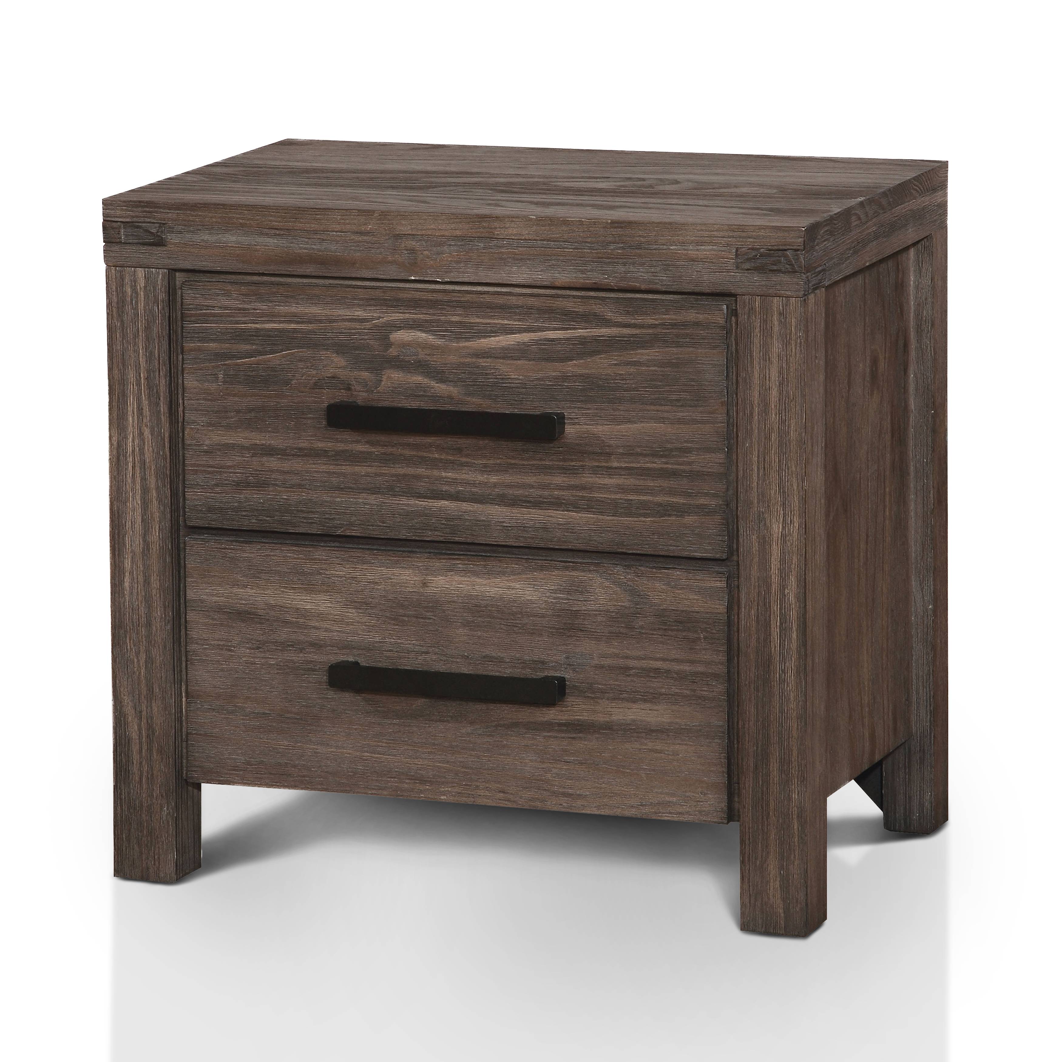 Emma Rustic 2-Drawer Nightstand