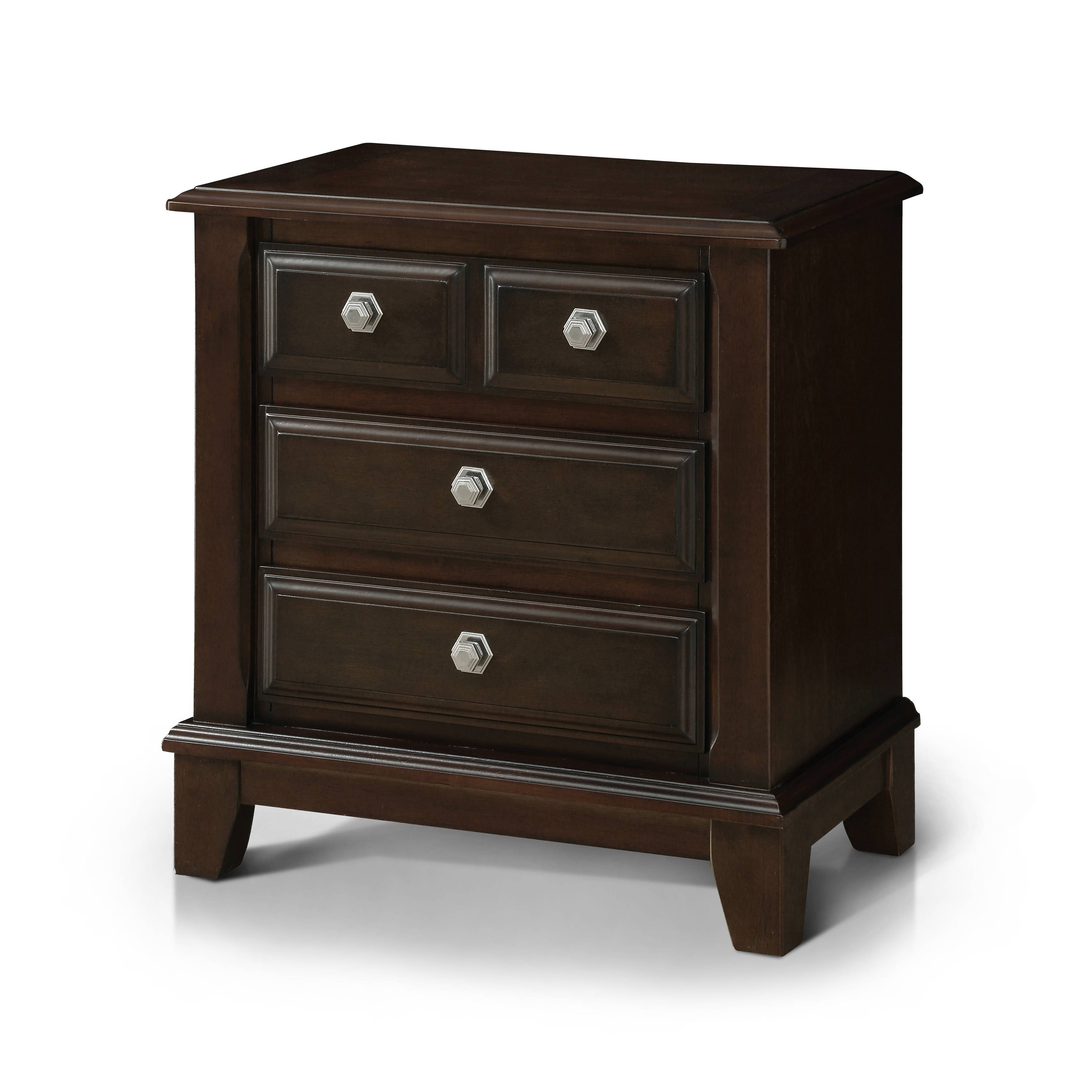 Falan Transitional 3-Drawer Nightstand