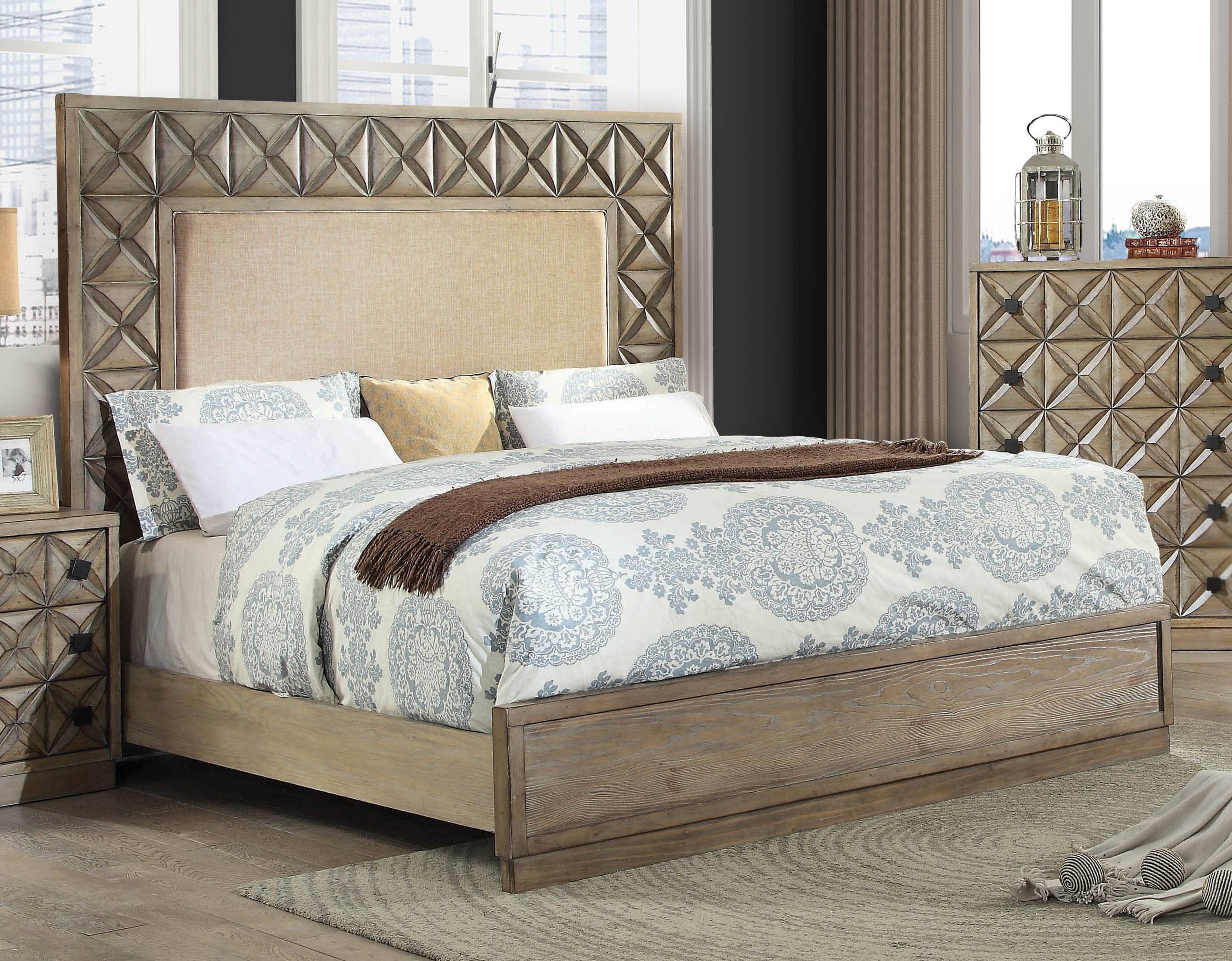 Stokley Transitional Padded Panel Bed