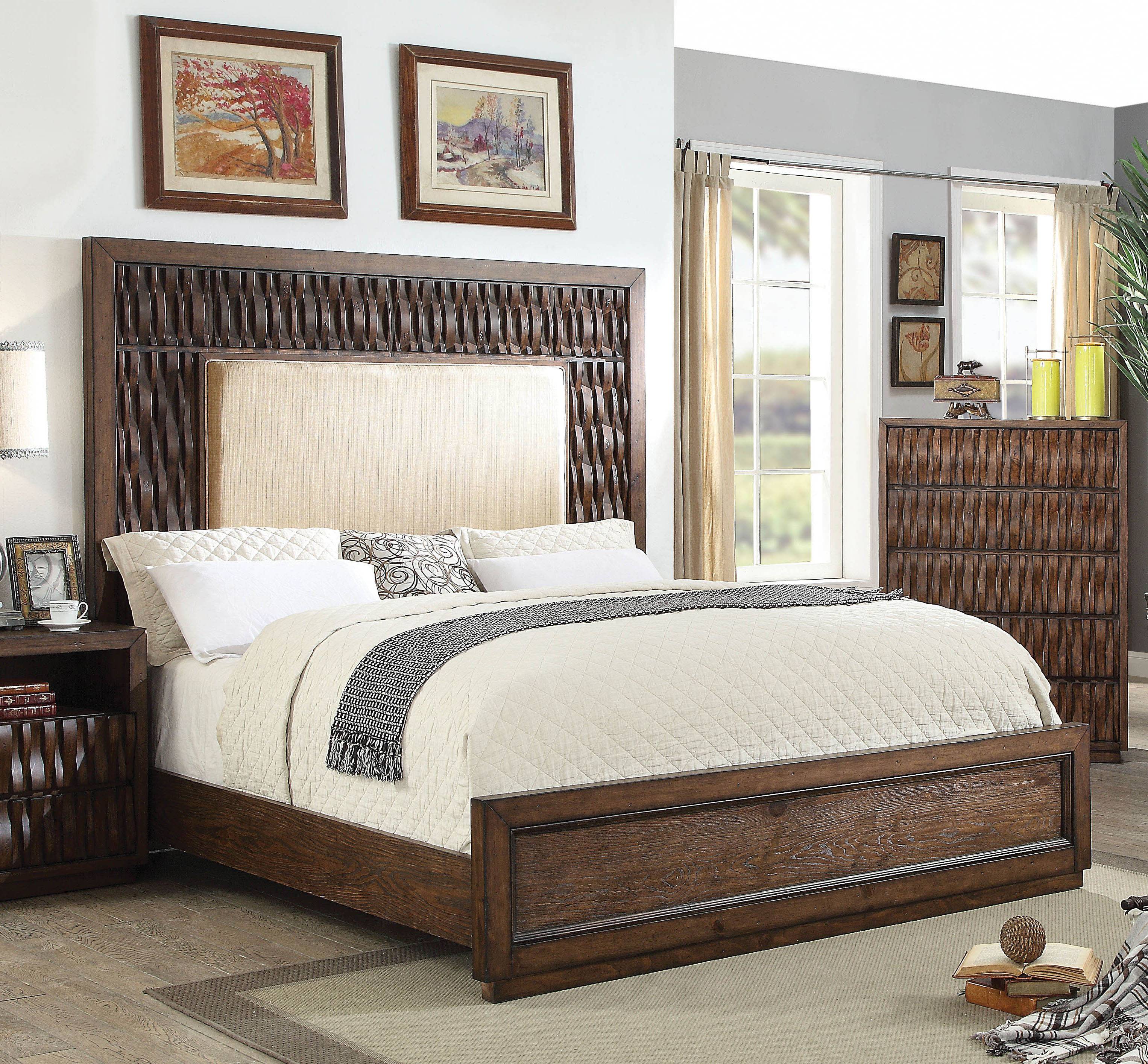 Dorrie Transitional Padded Panel Bed
