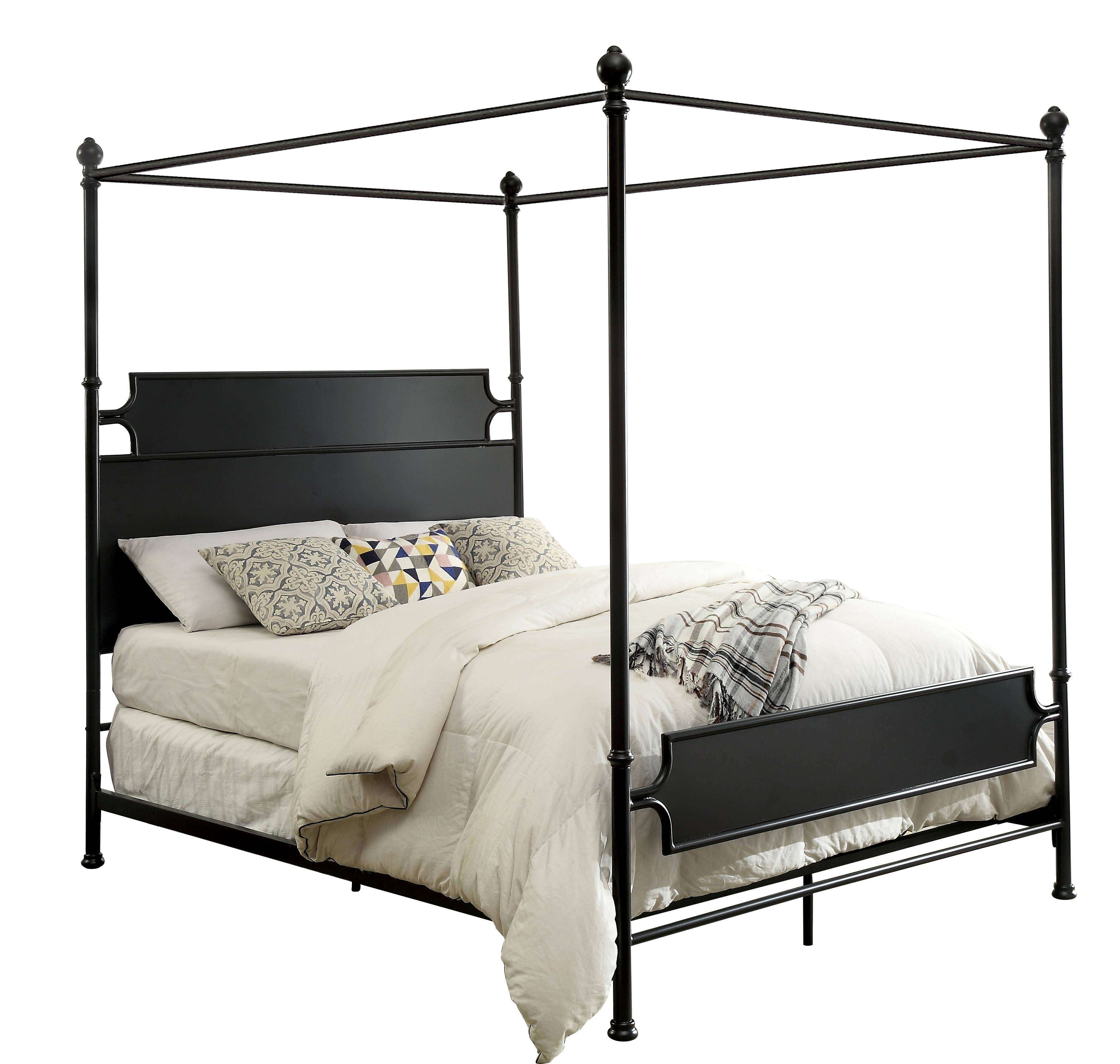 Beracco Transitional Metal Panel Bed