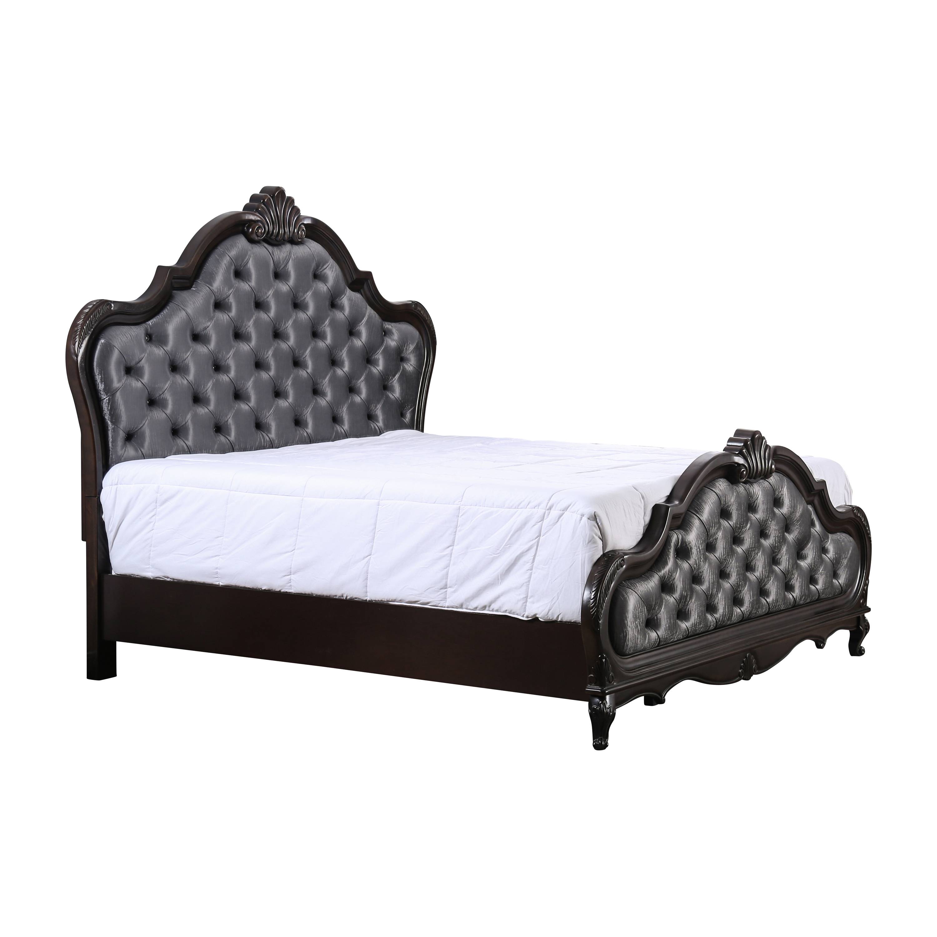 Fiana Traditional Button-Tufted Bed