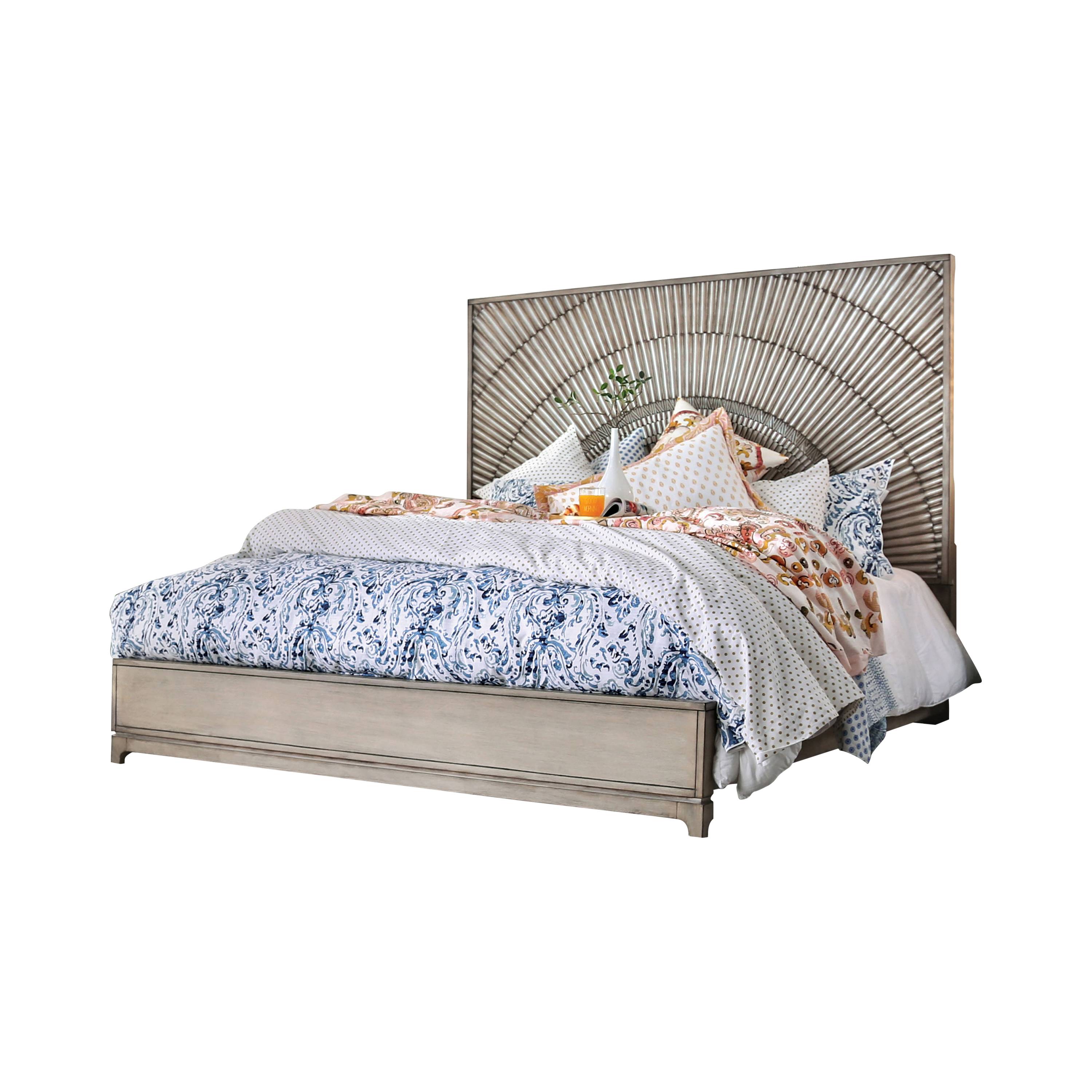 Kiann Transitional Wood Panel Bed