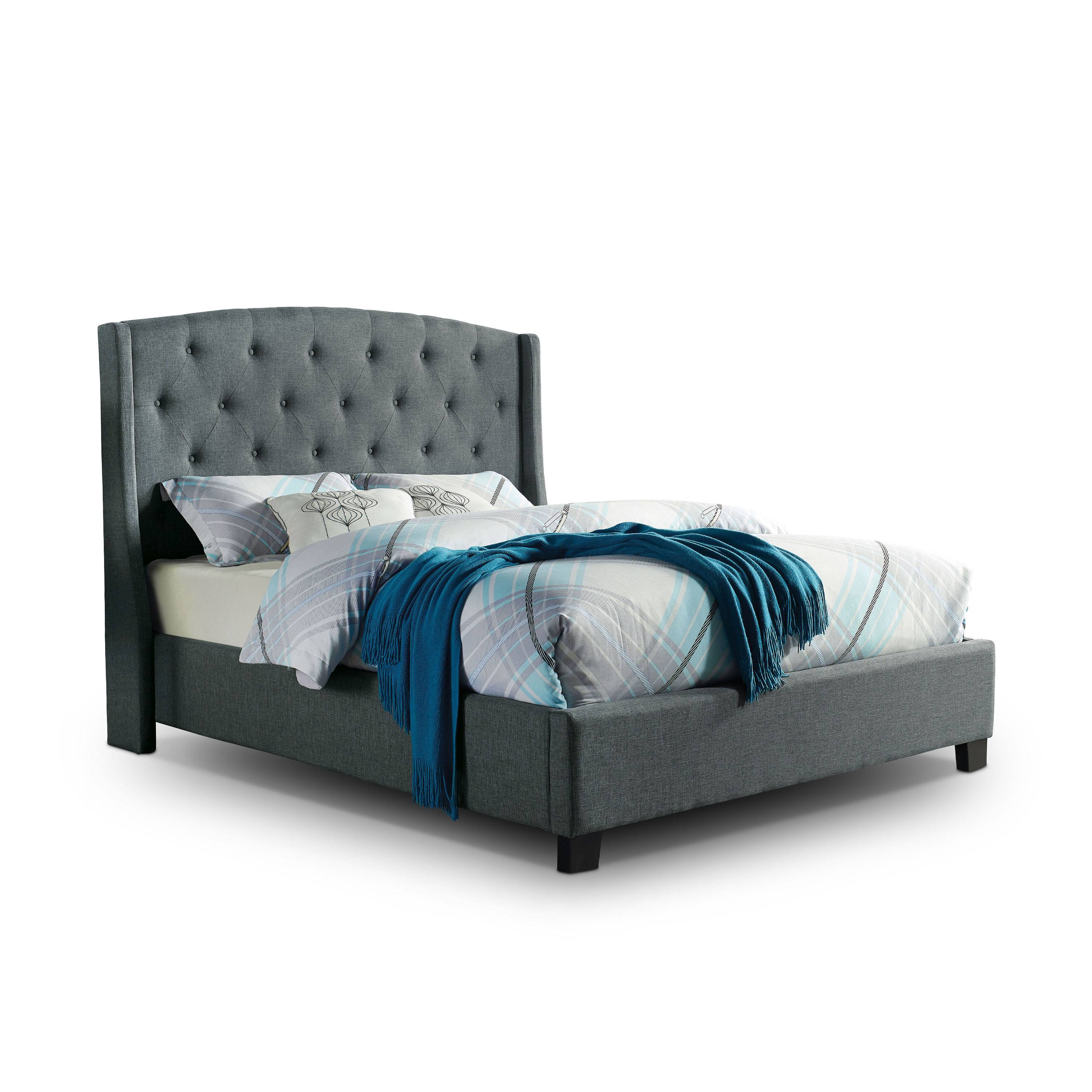 Wascana Tufted Bed in Gray