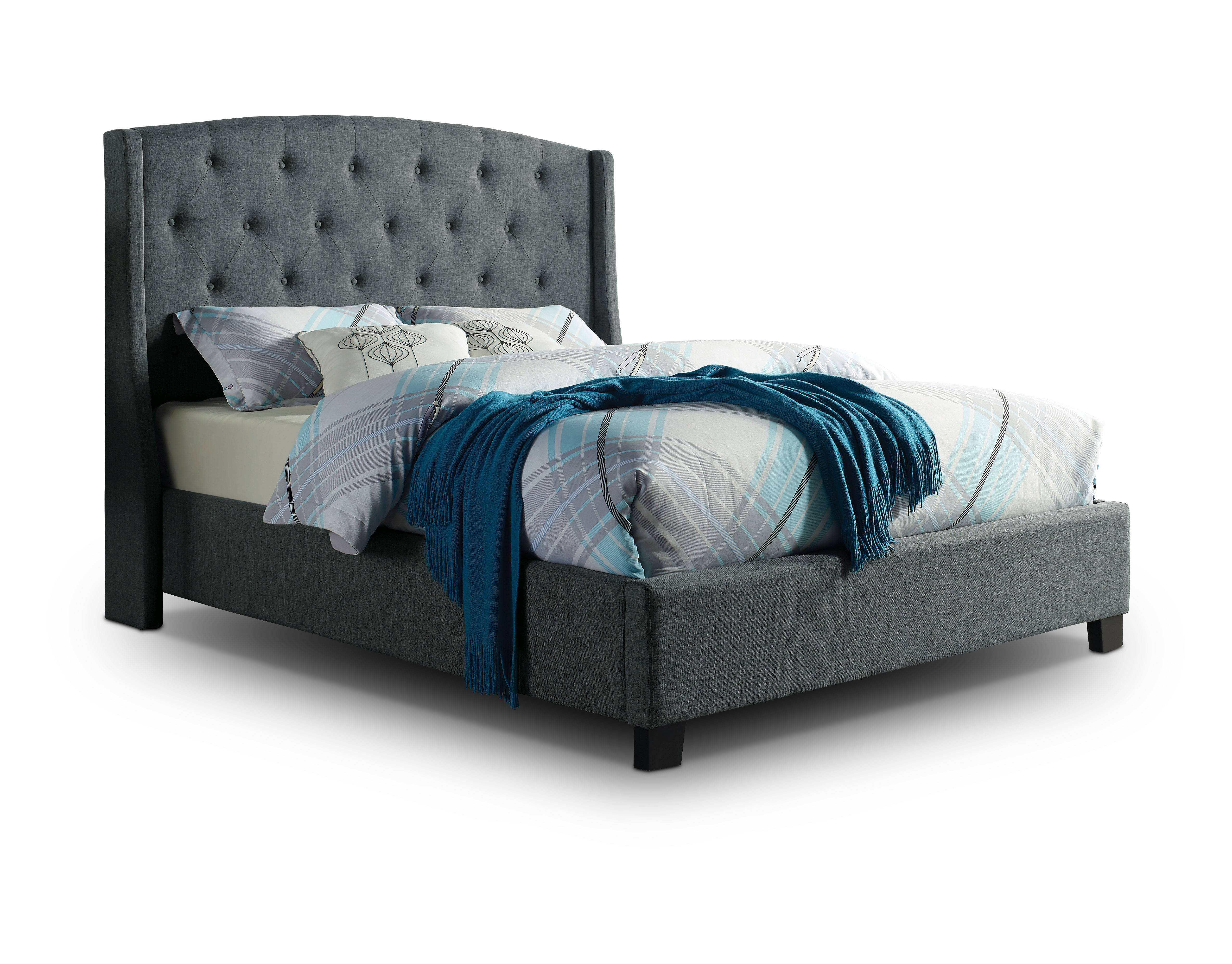 Wascana Tufted Bed in Gray