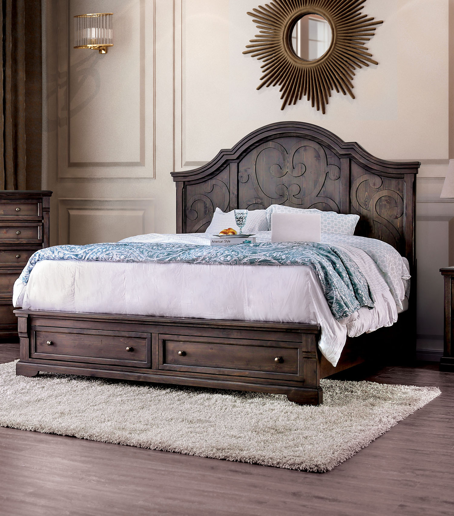 Leydon Transitional 2-Drawer Storage Bed