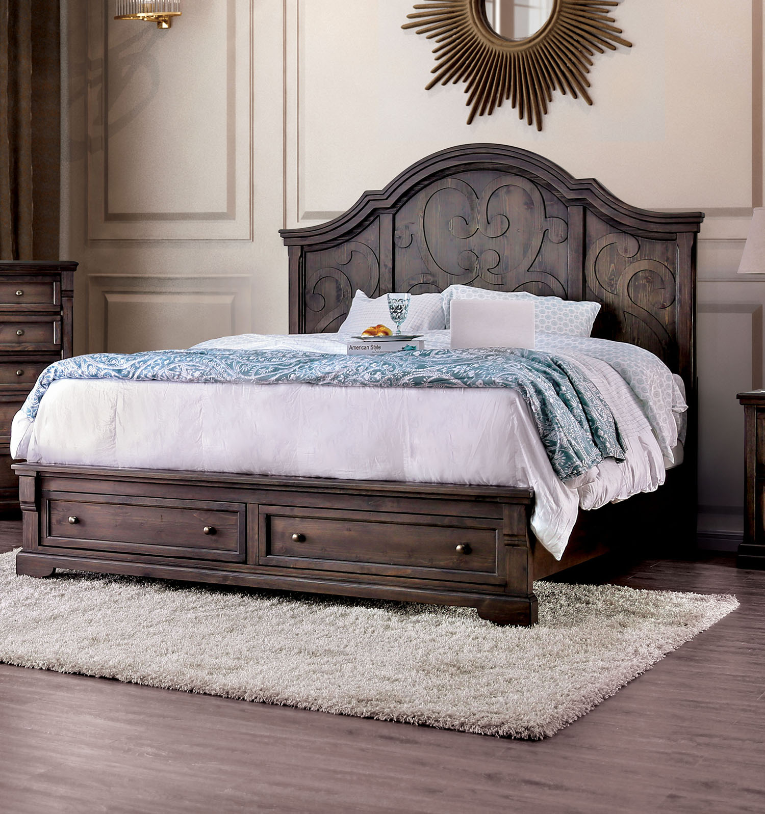 Leydon Transitional 2-Drawer Storage Bed