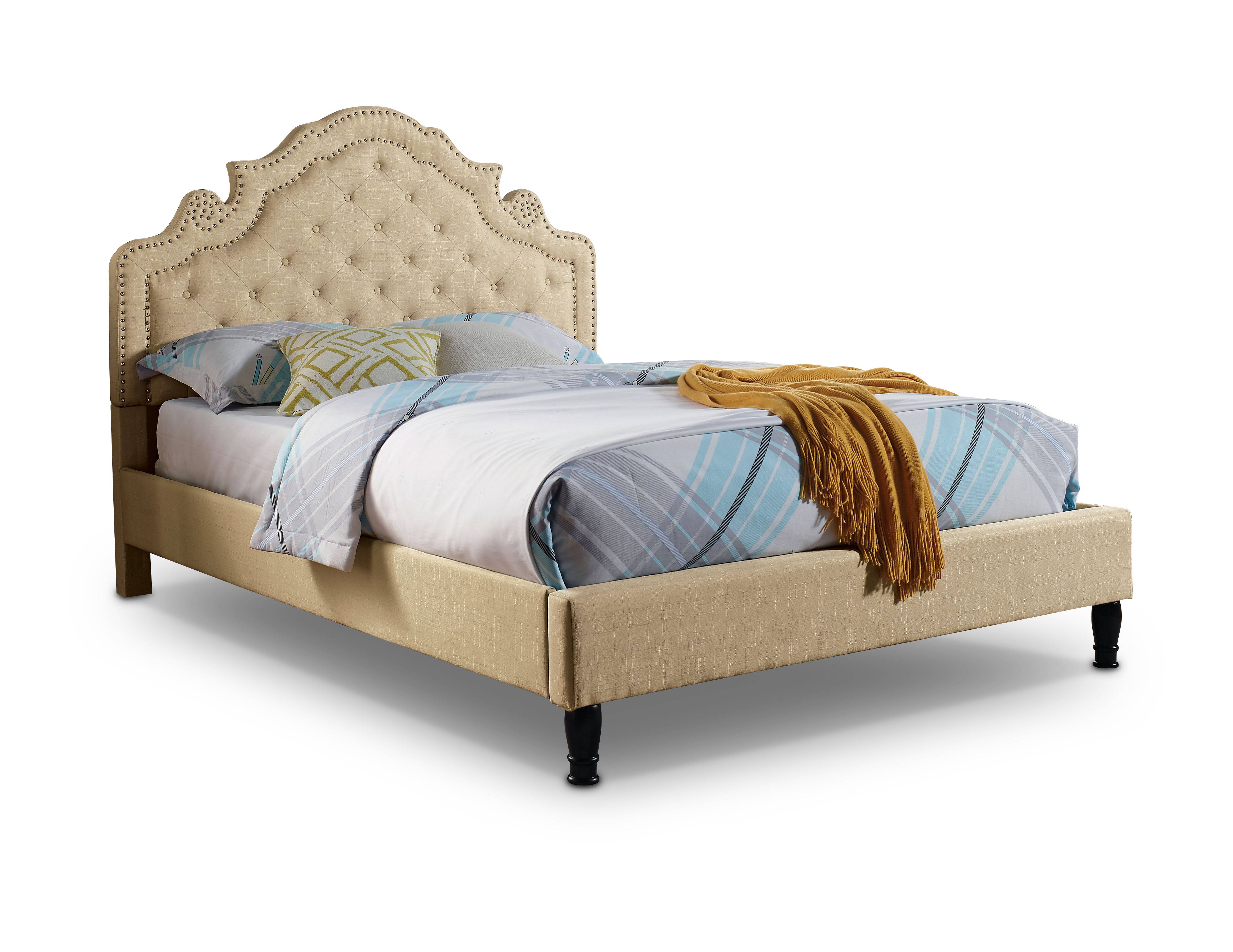 Creelam Platform Bed in Beige