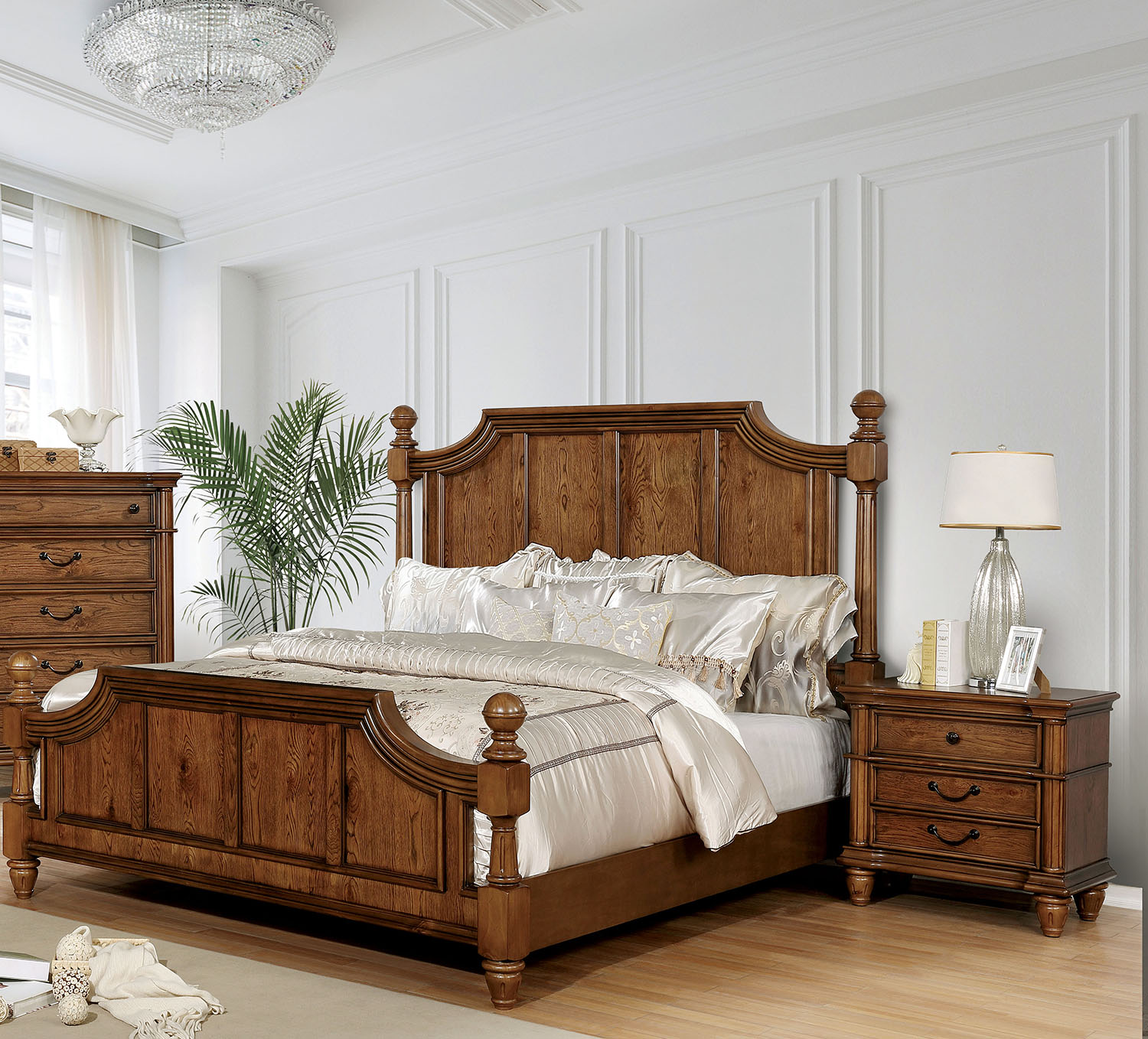 Olava Traditional 2-Piece Solid Wood Bedroom Set