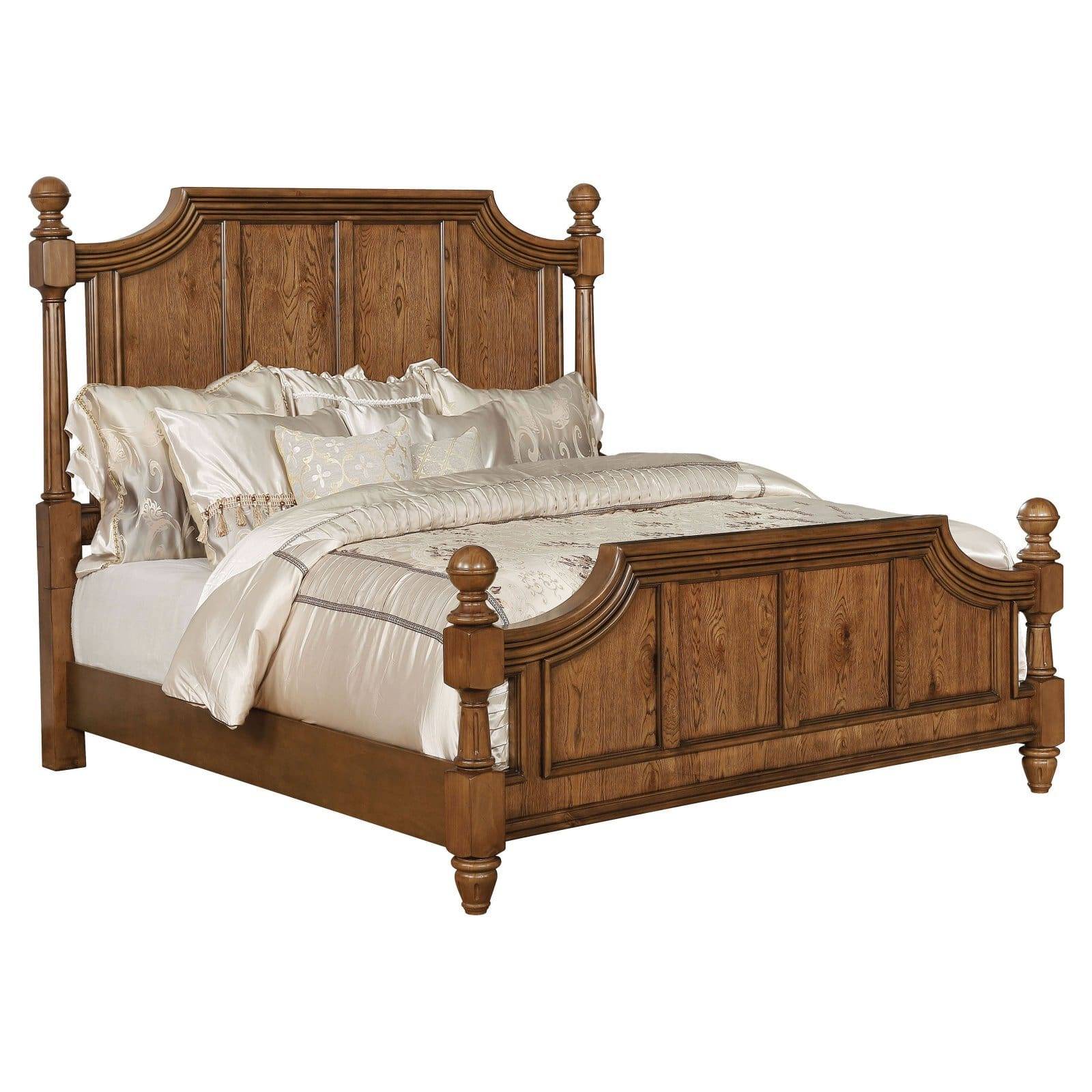 Olava Traditional Solid Wood Panel Bed
