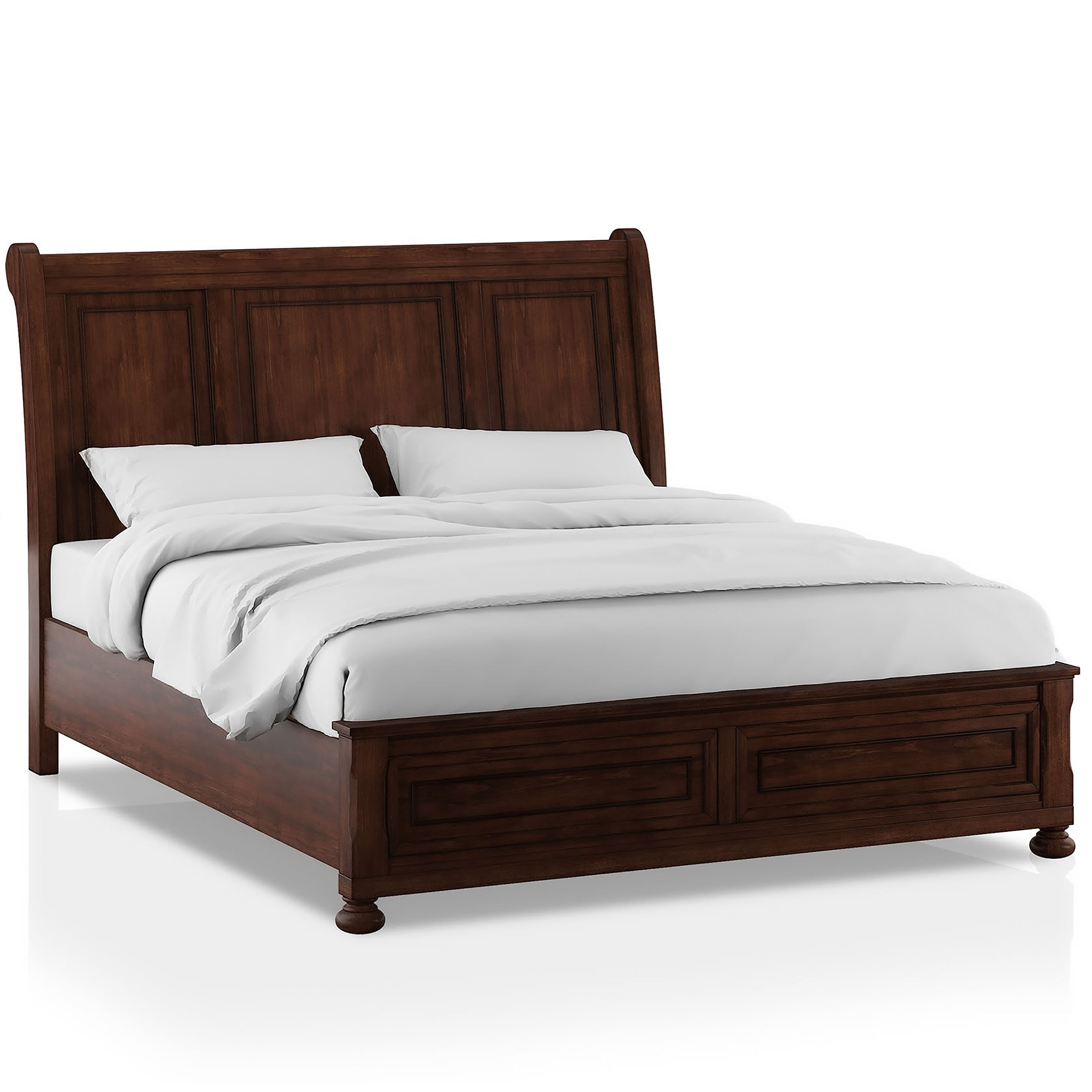 Sugar Cane Platform Bed in Dark Cherry