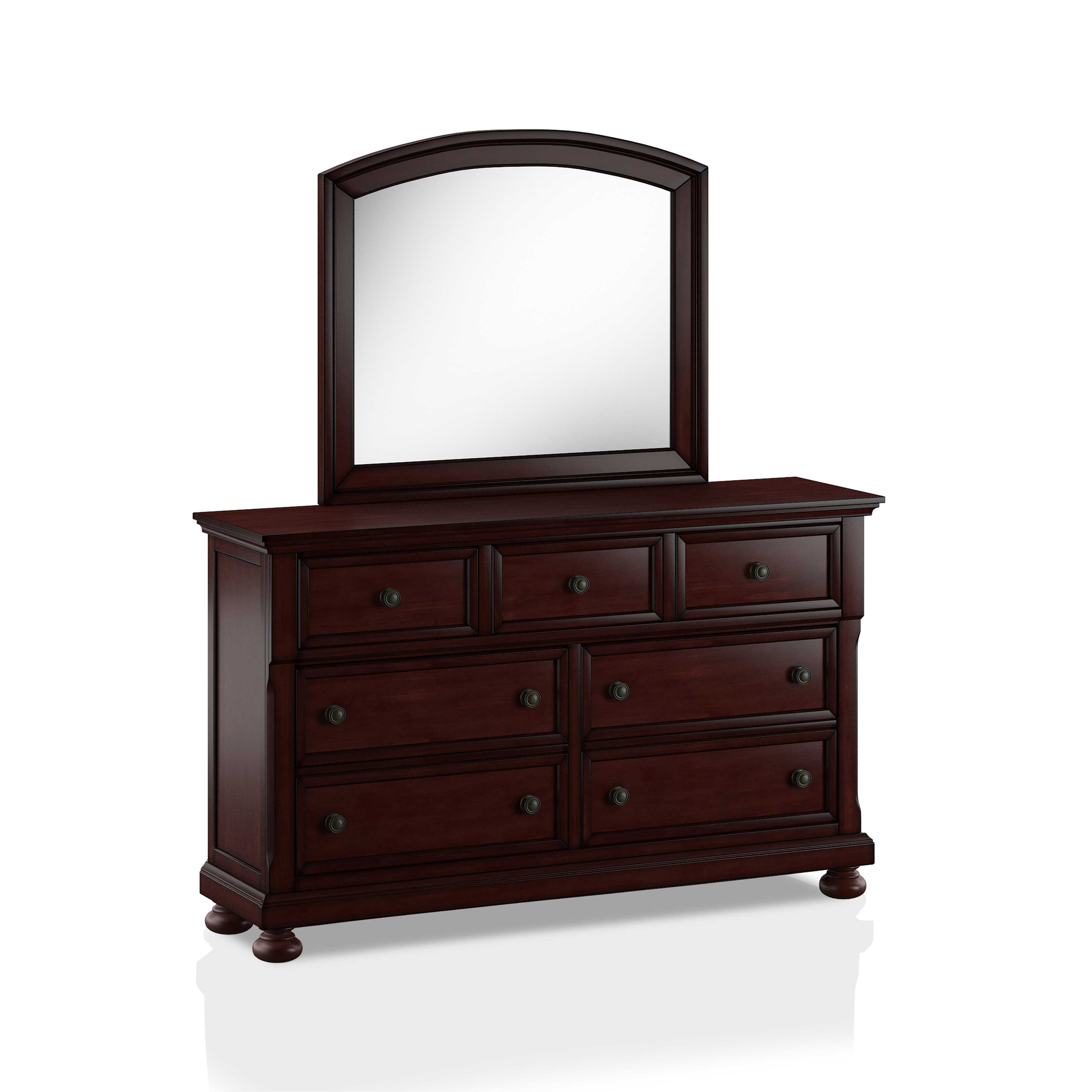Sugar Cane 7-Drawer Dresser and Mirror Set