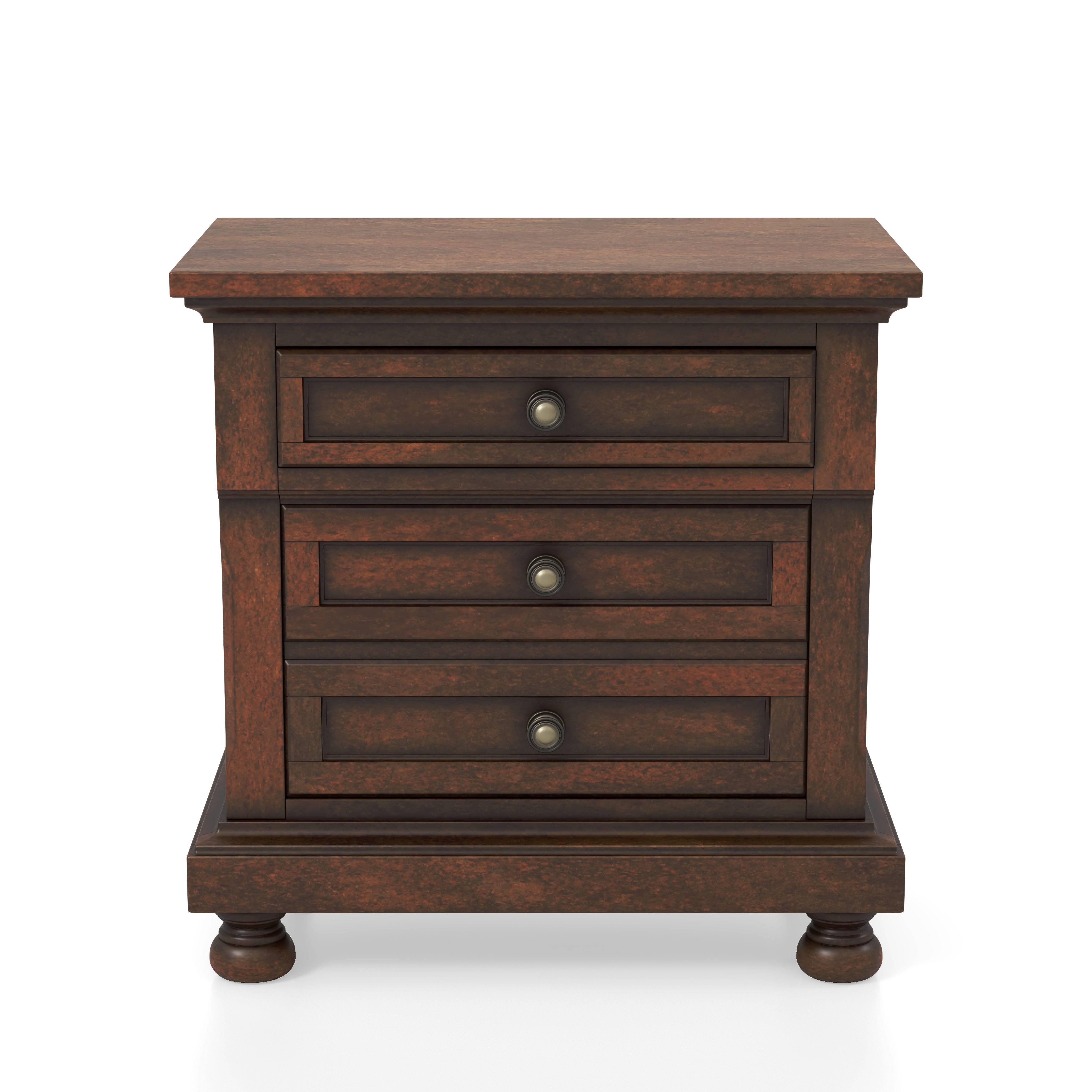 Sugar Cane 3-Drawer Nightstand