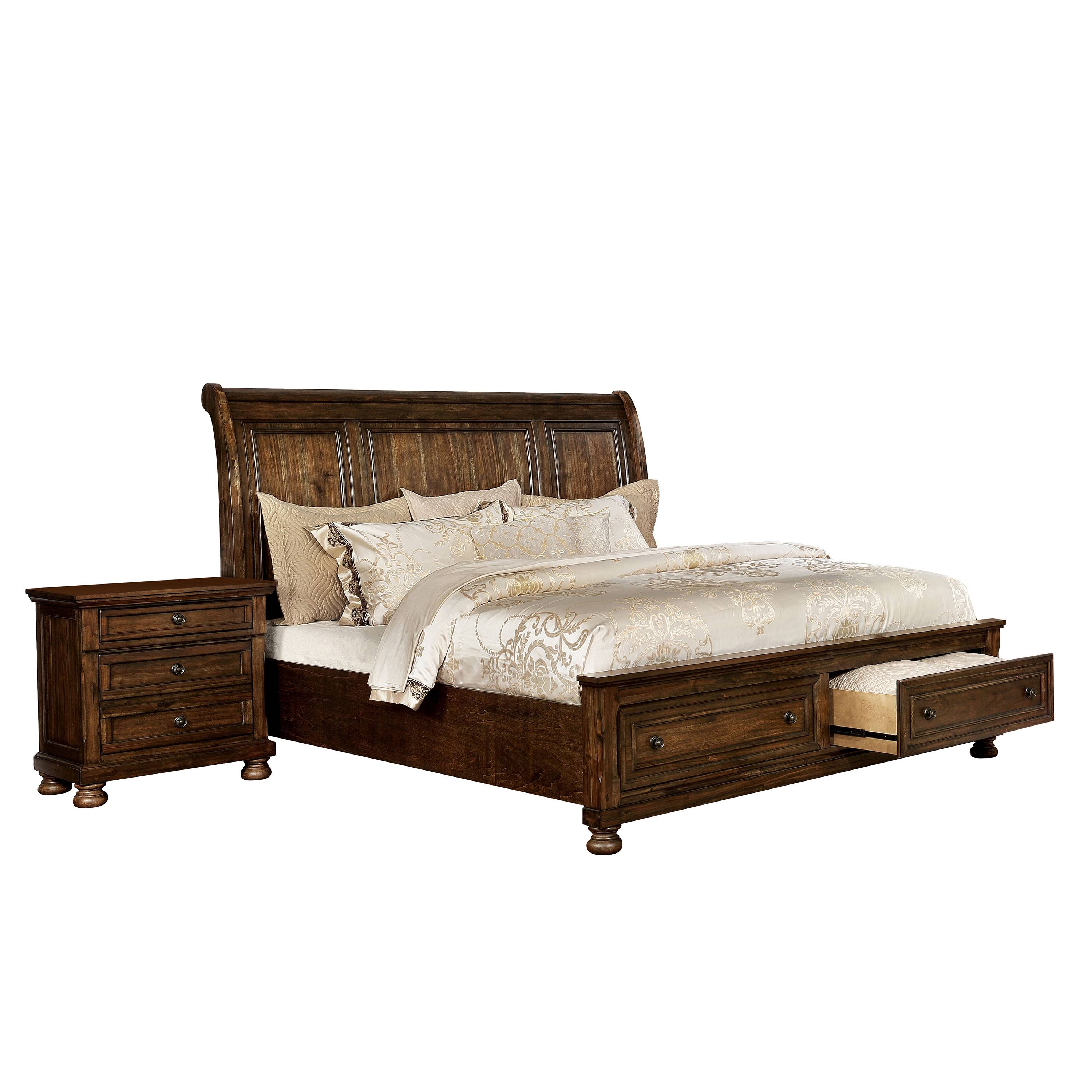 Yanterbury Transitional Solid Wood Platform Bed