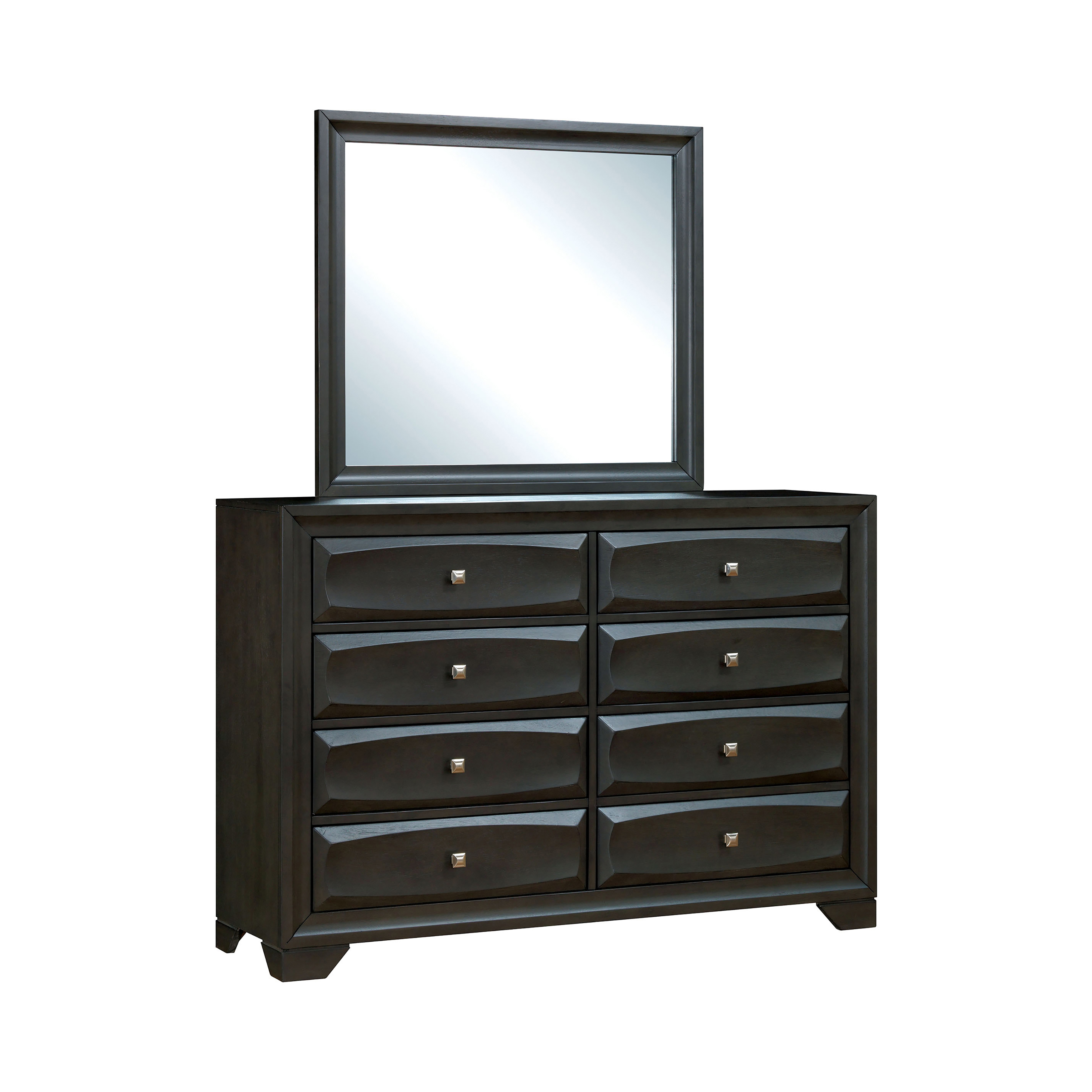 Amber Transitional 8-Drawer Dresser with Mirror