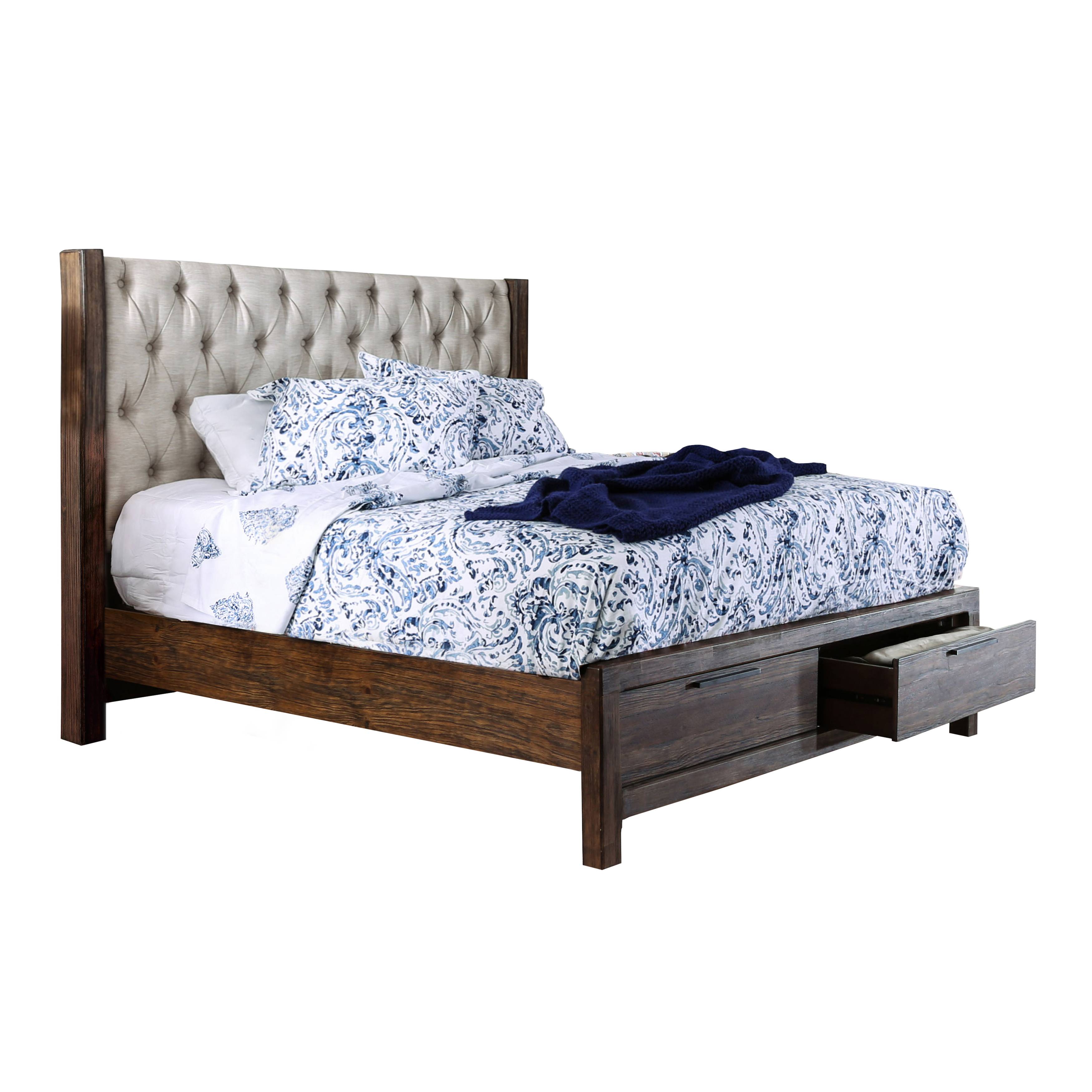 Milone Rustic Wood Panel Bed