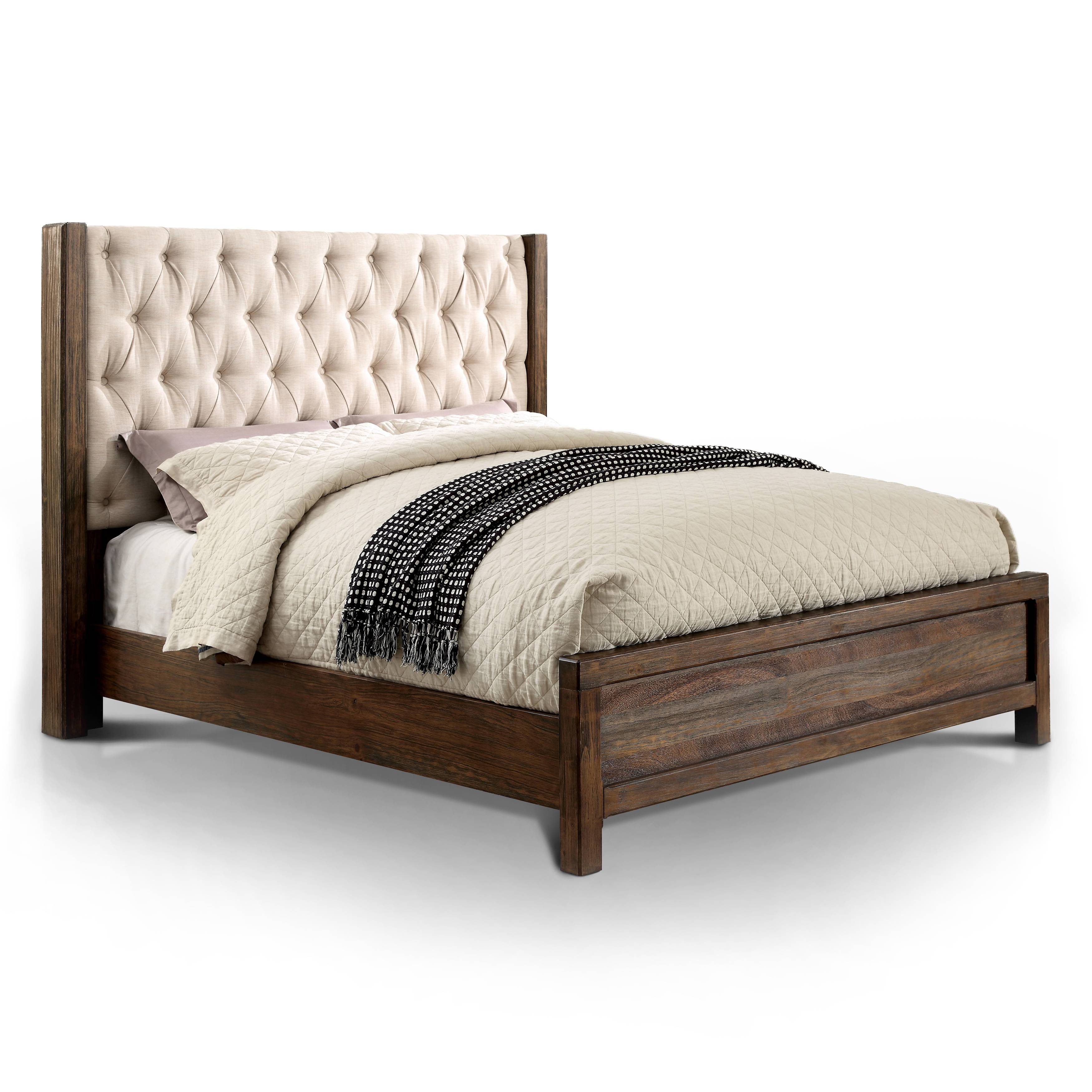 Milone Rustic Wood Panel Bed
