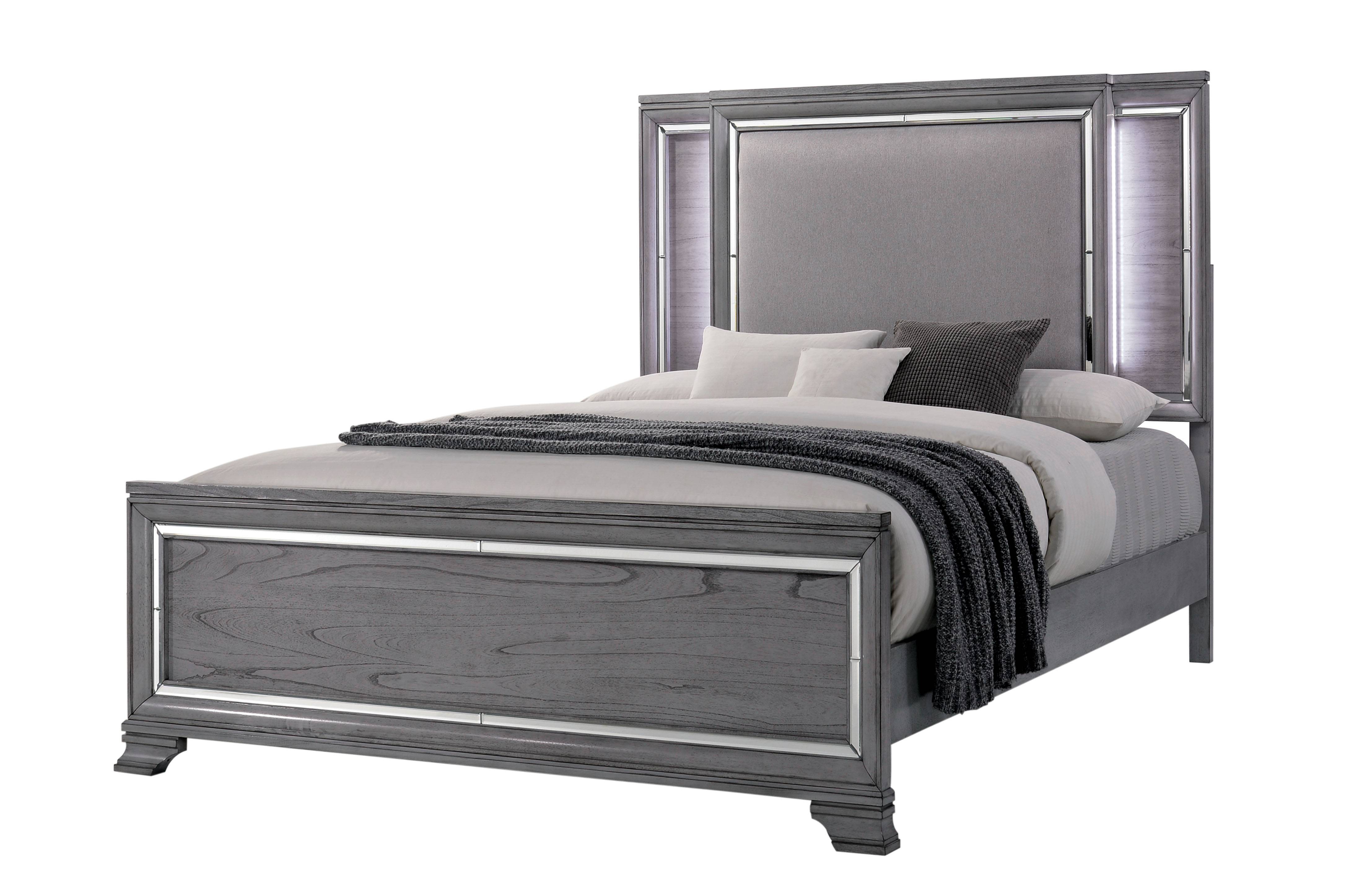 Dynama Contemporary Solid Wood Panel Bed