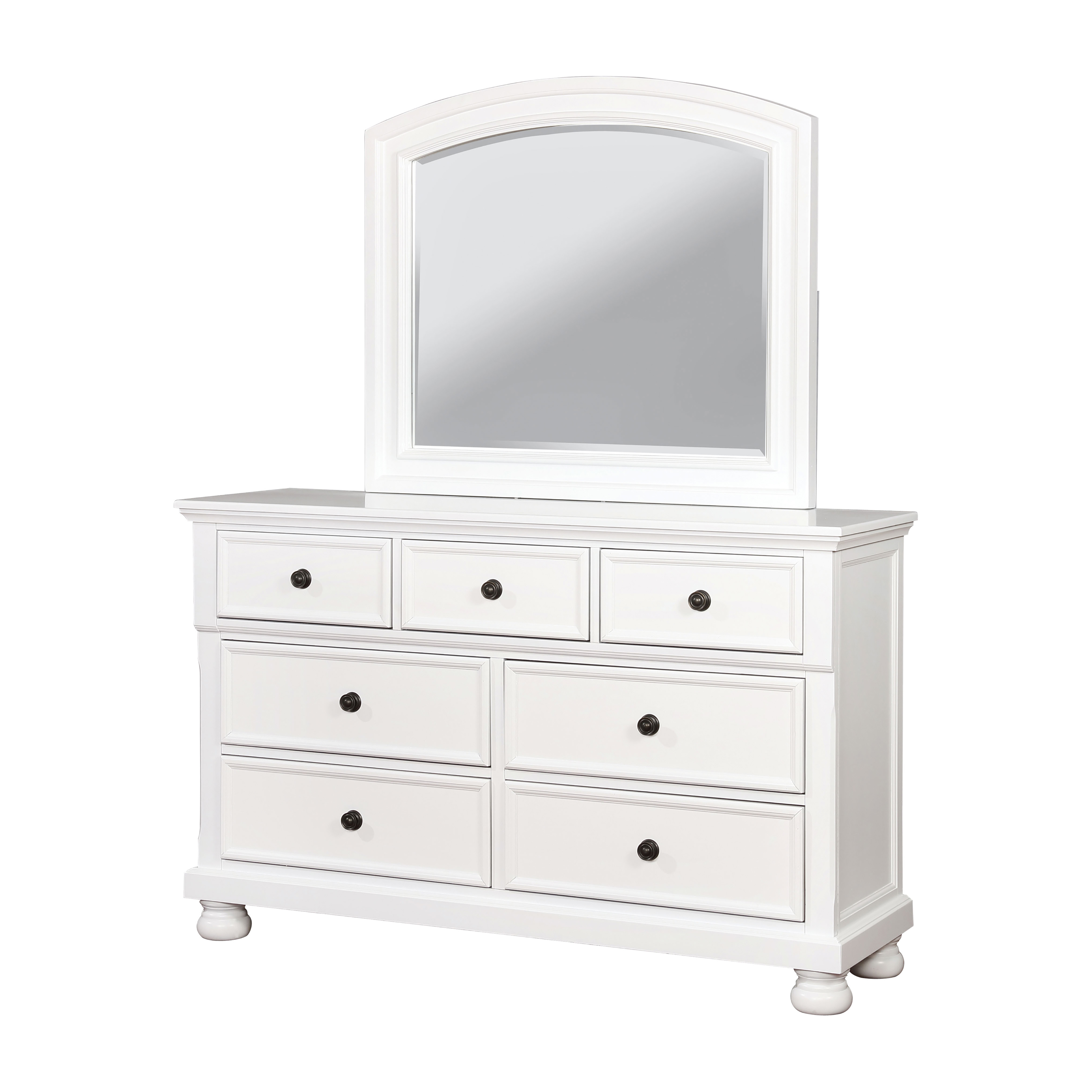 Trin Transitional 7-Drawer Dresser with Mirror