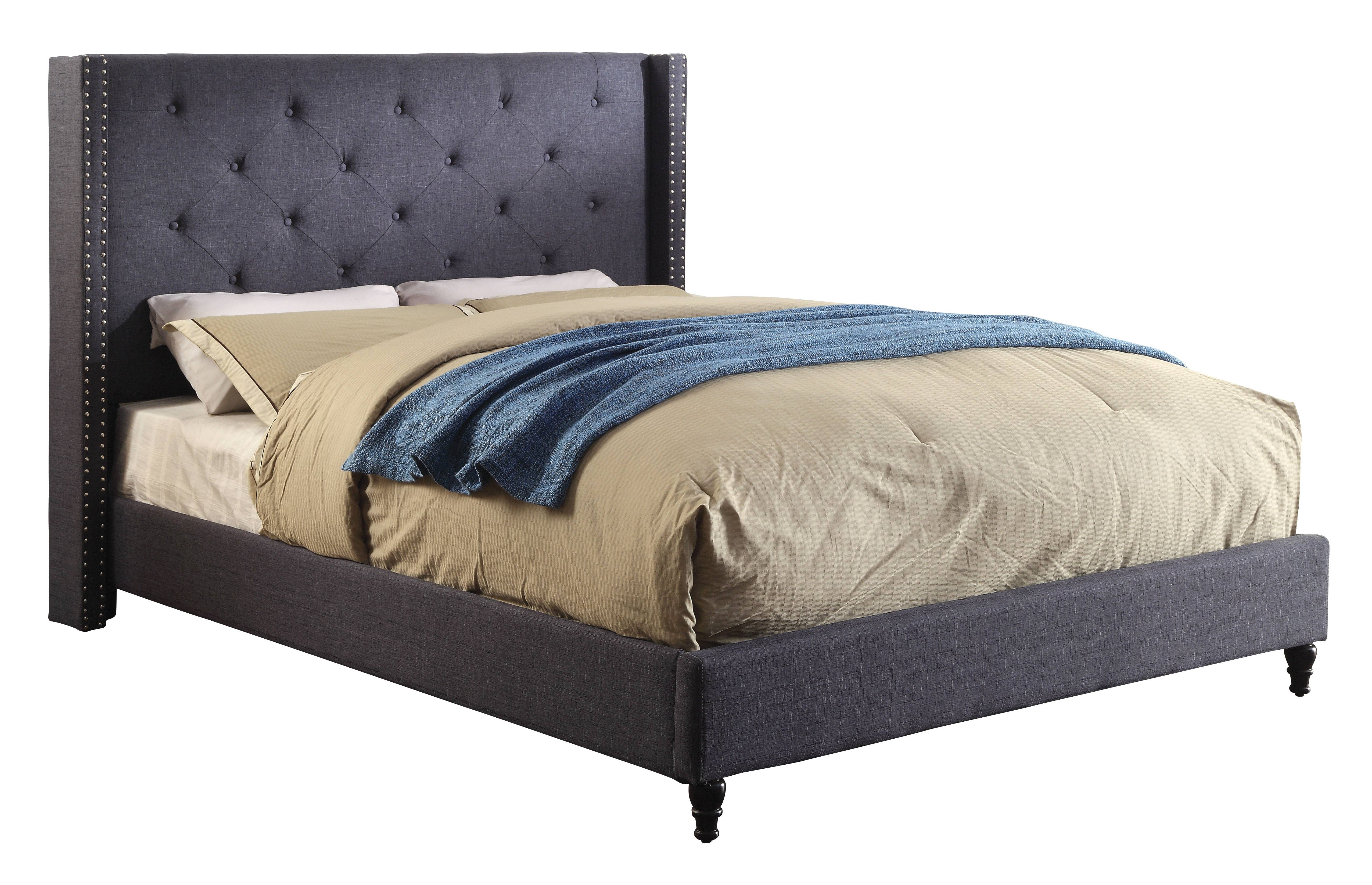 Minkoff Contemporary Fabric Platform Bed