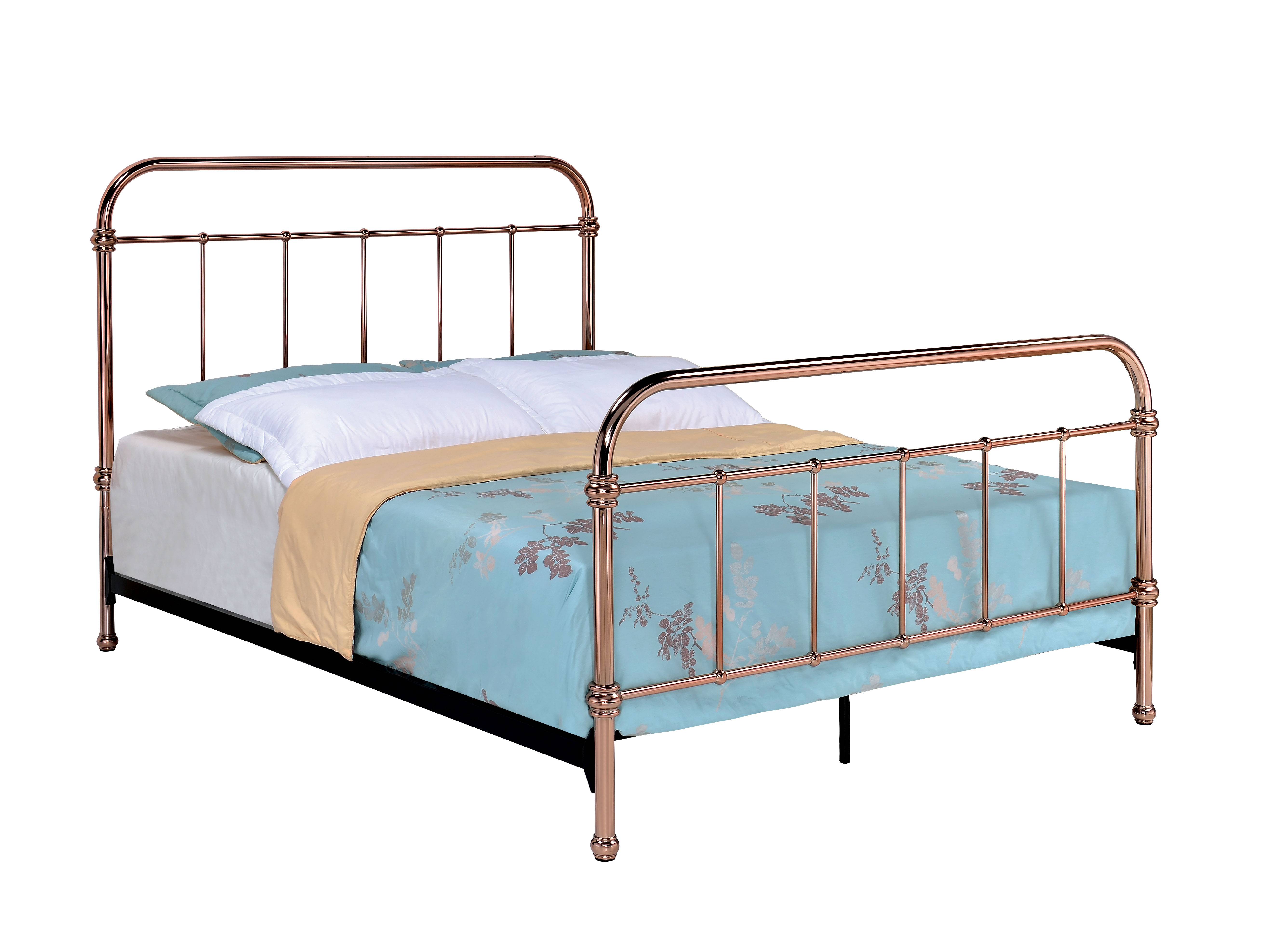 Verona Contemporary Metal Panel Bed in California King
