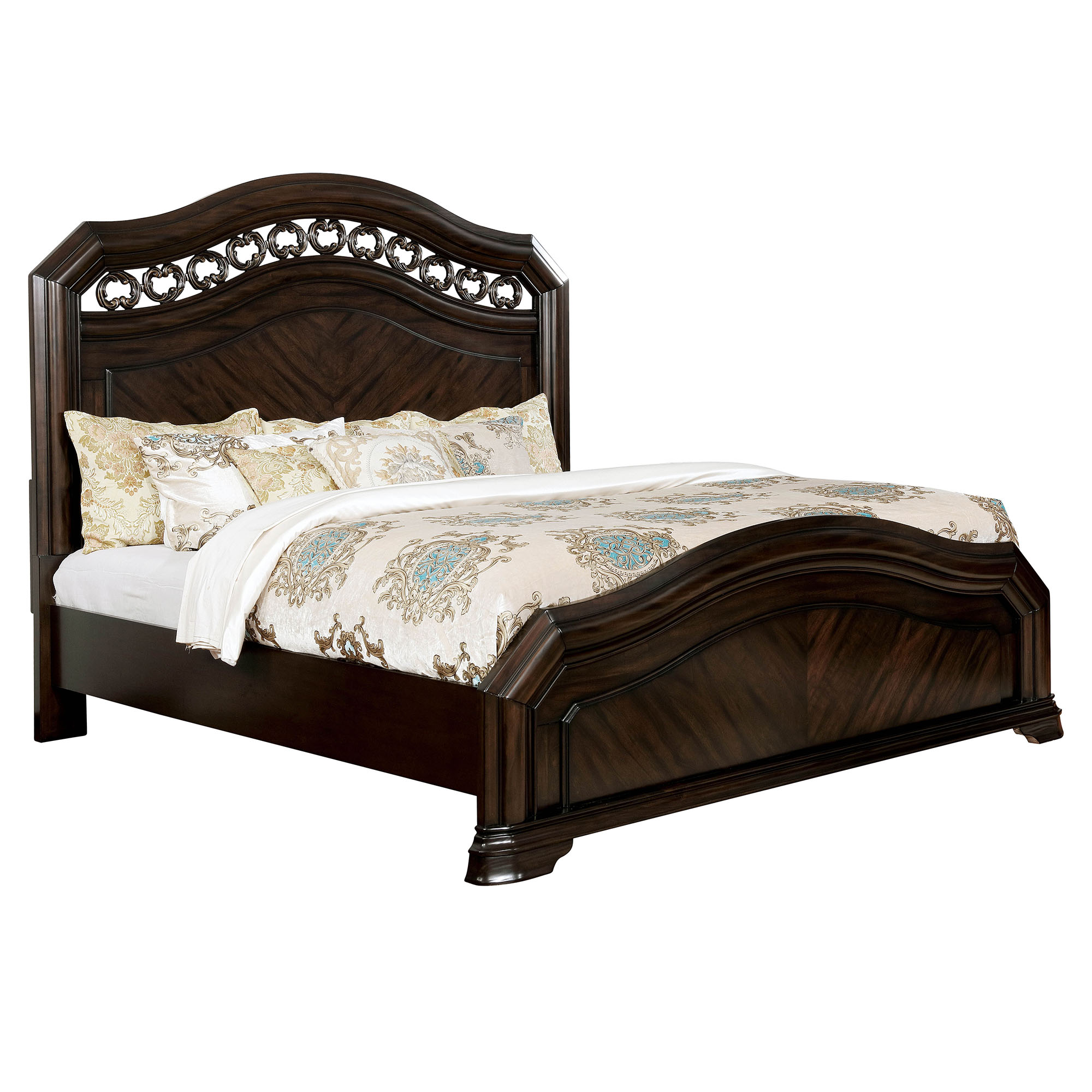 Elles Traditional Solid Wood Panel Bed