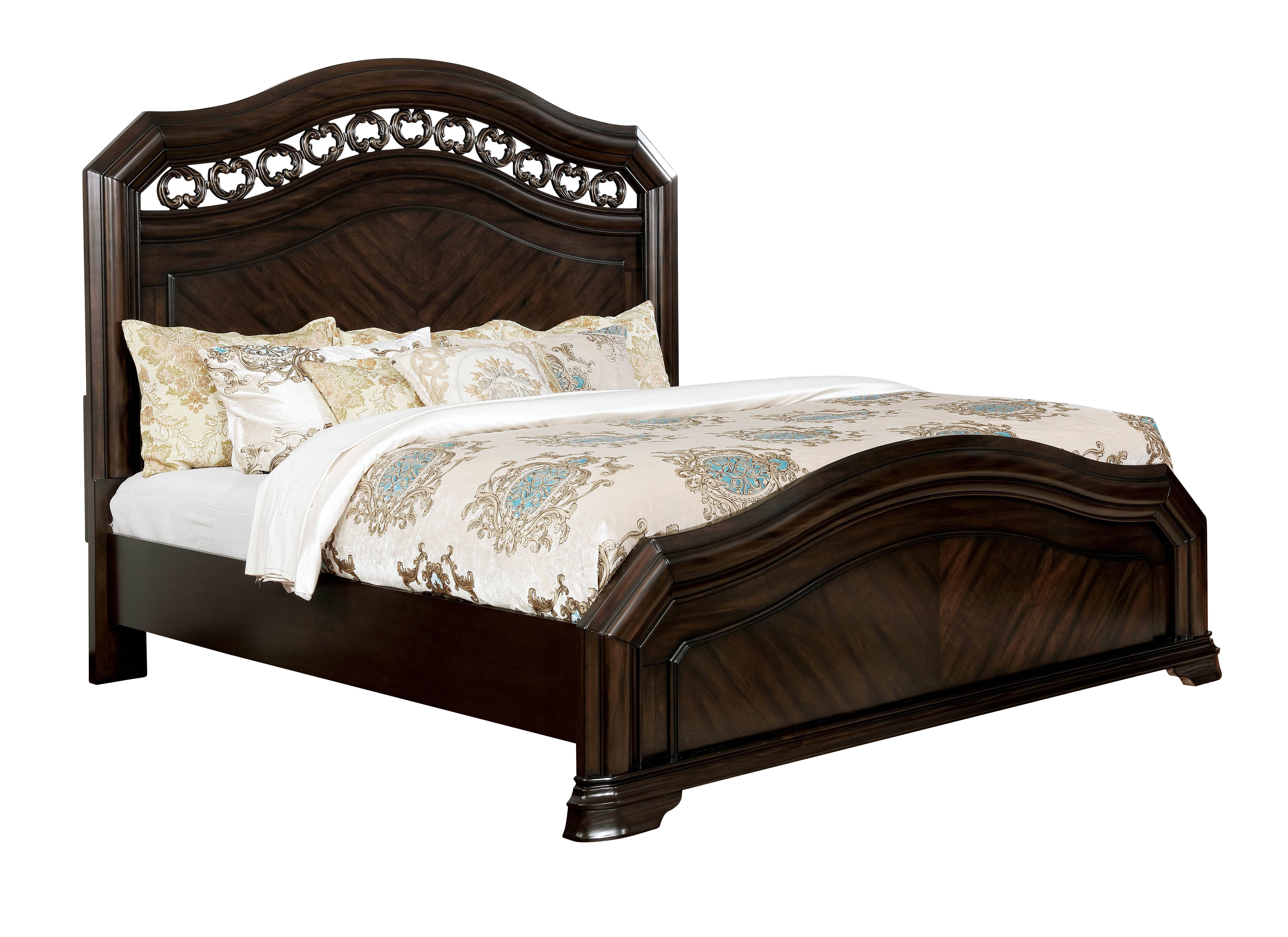 Elles Traditional Solid Wood Panel Bed