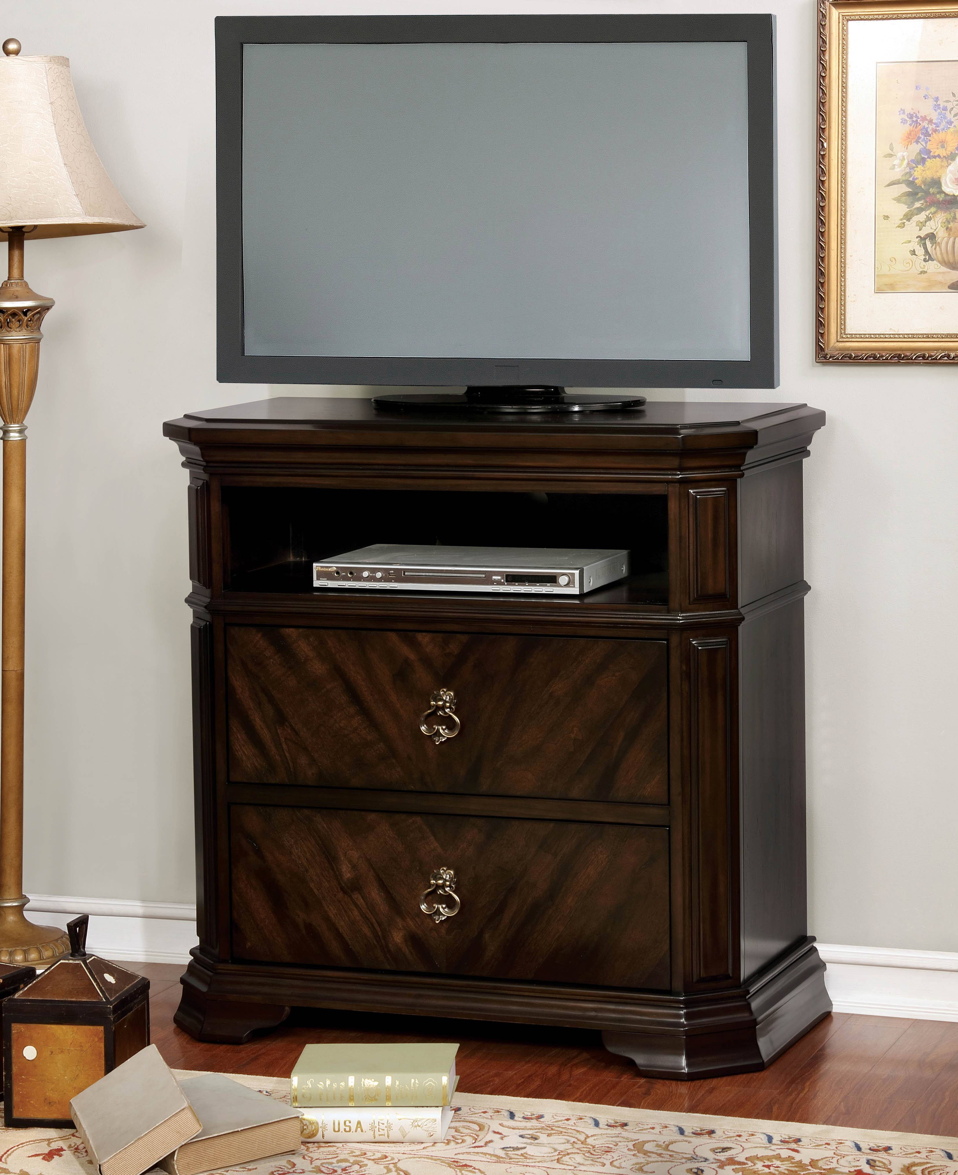 Vayela Traditional 1-Shelf Media Chest