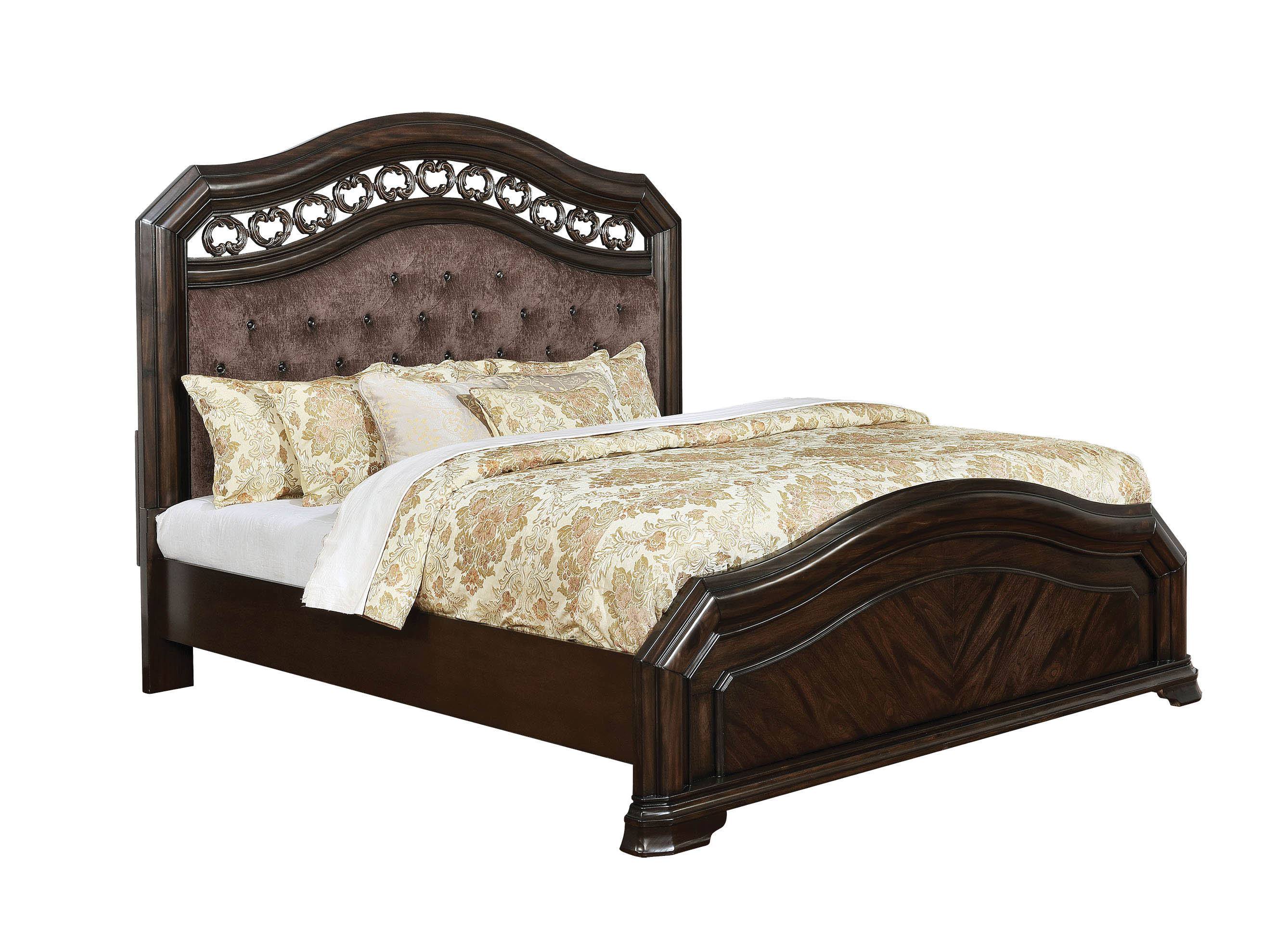 Nirah Traditional Button Tufted Panel Bed