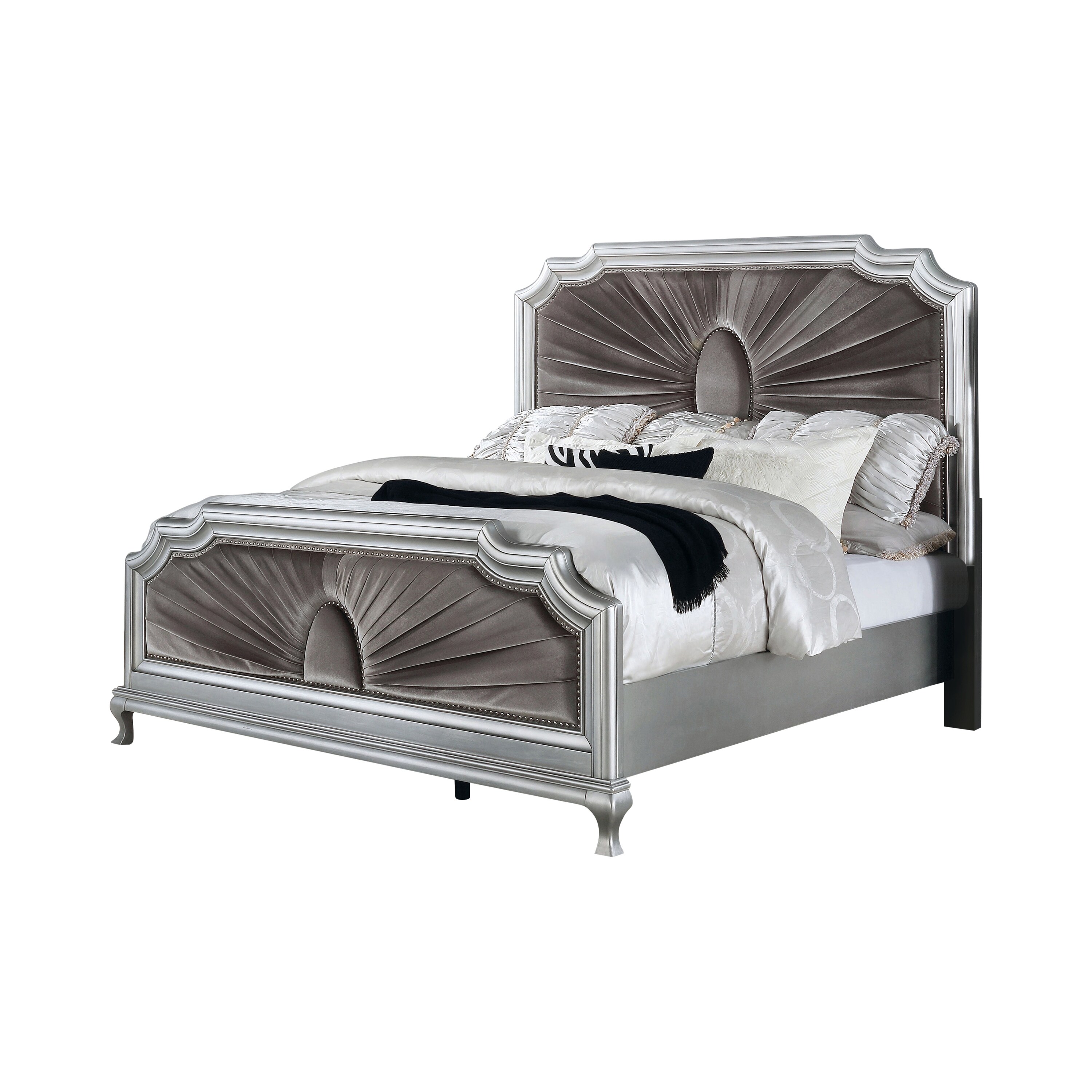 Jolla Transitional Upholstered Panel Bed