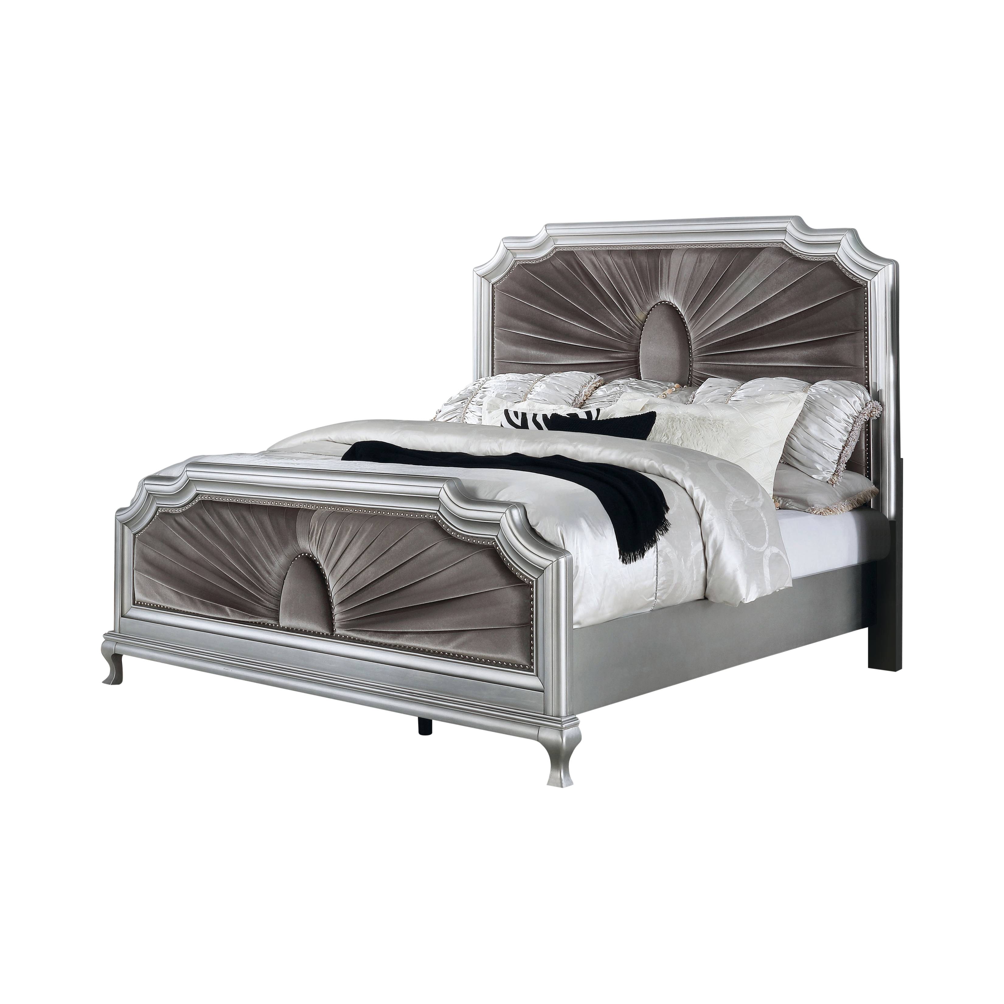 Jolla Transitional Upholstered Panel Bed