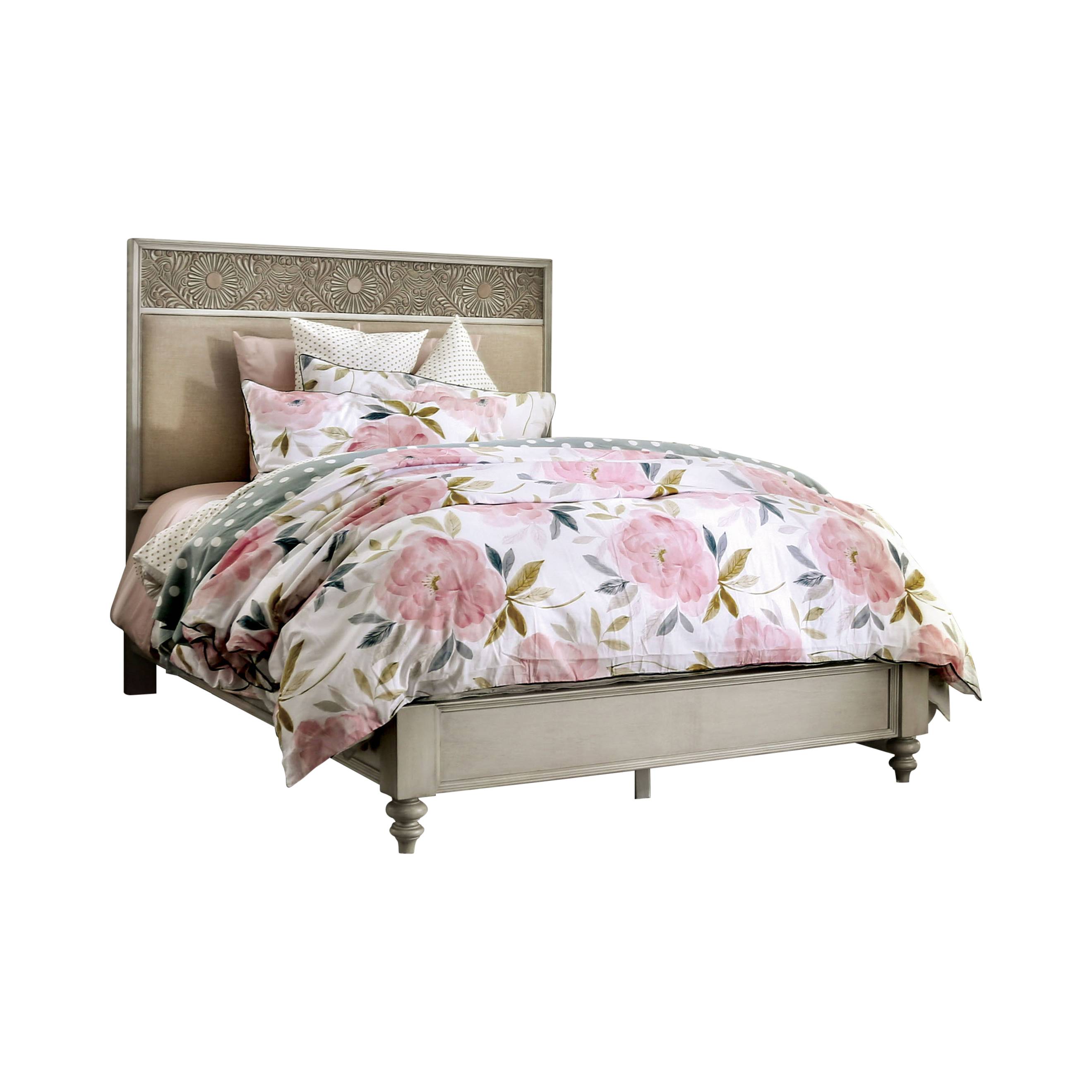 Lalene Transitional Padded Platform Bed