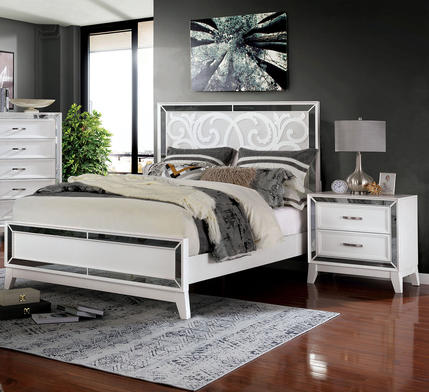 Calaise Transitional 2-Piece Wood Bedroom Set