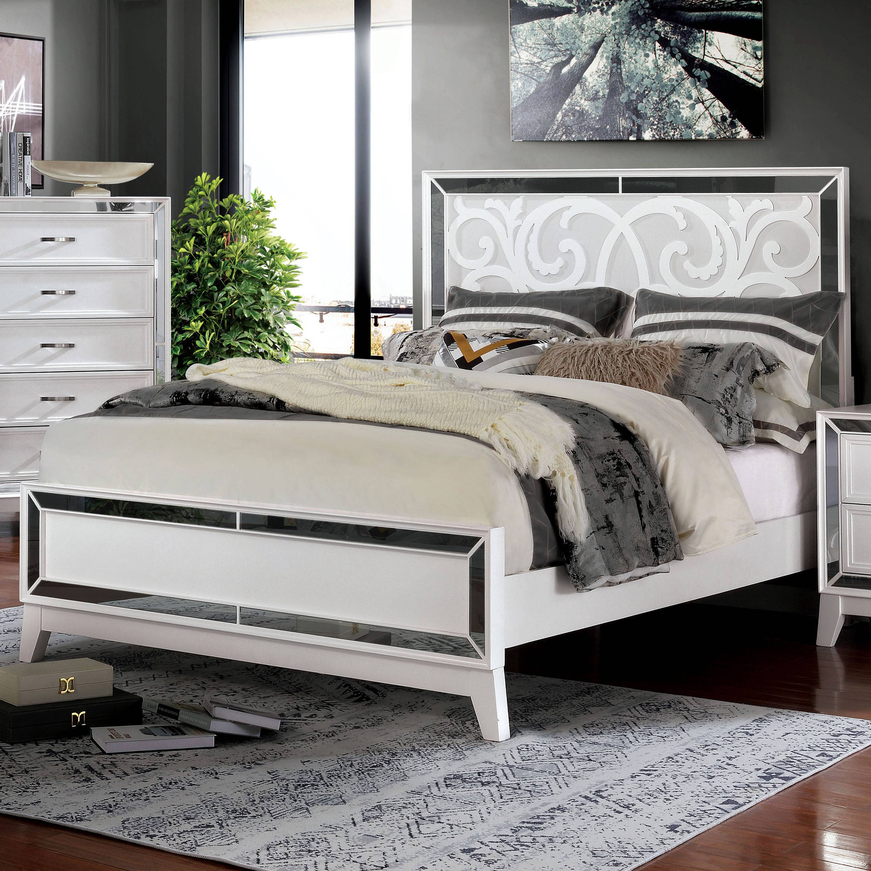 Calaise Transitional Wood Panel Bed
