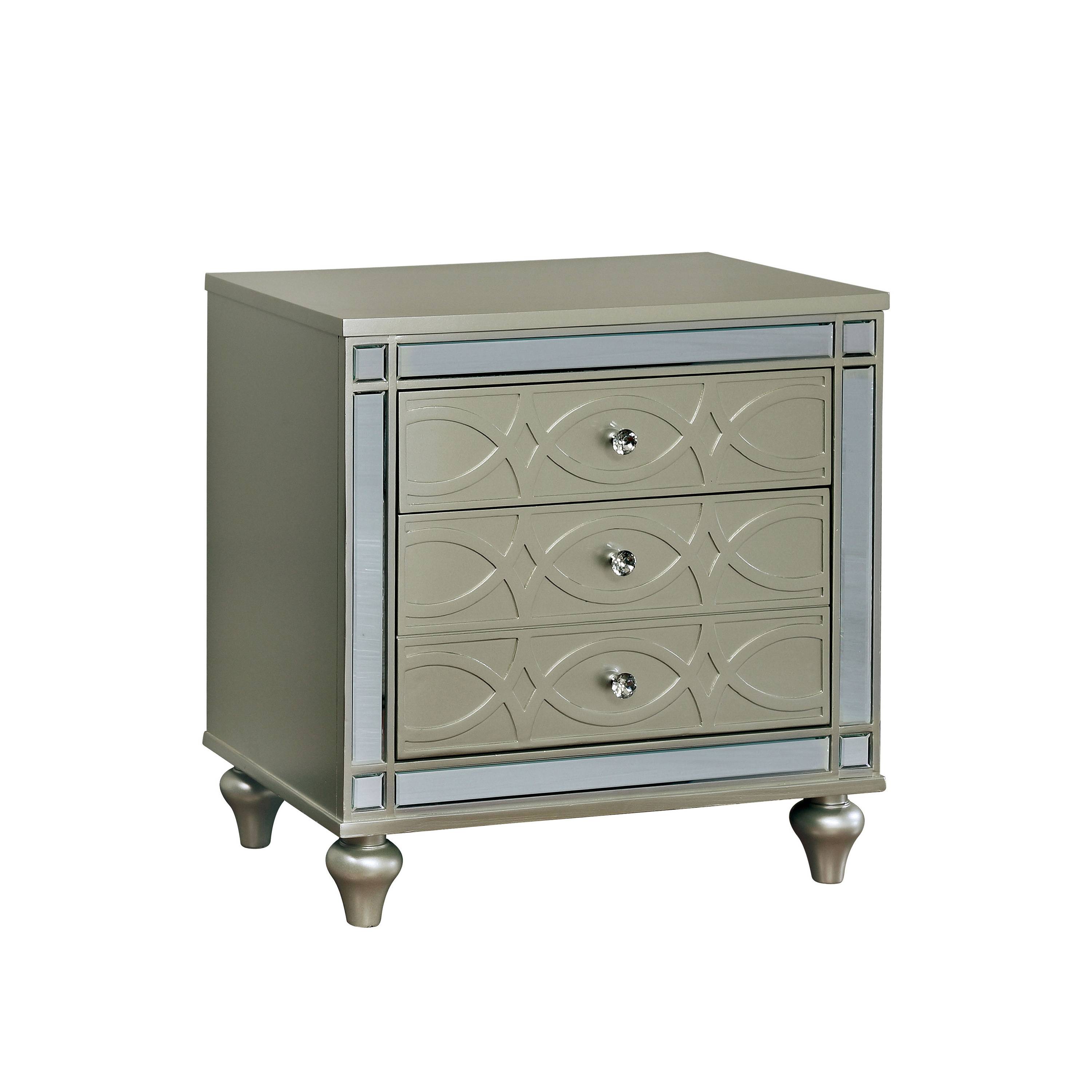 Nifta Transitional 3-Drawer Nightstand