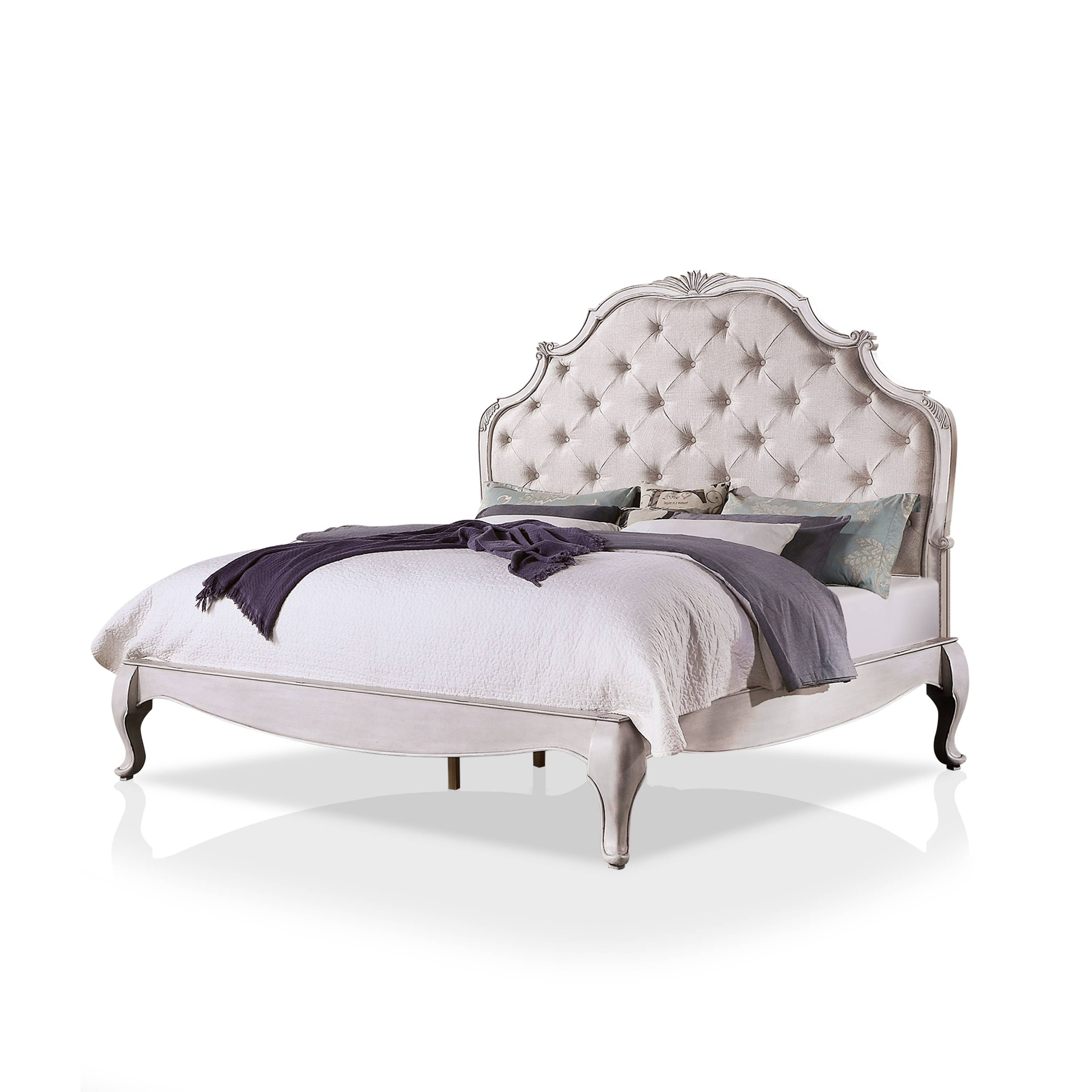Kerry Brooke Platform Bed in Antique White