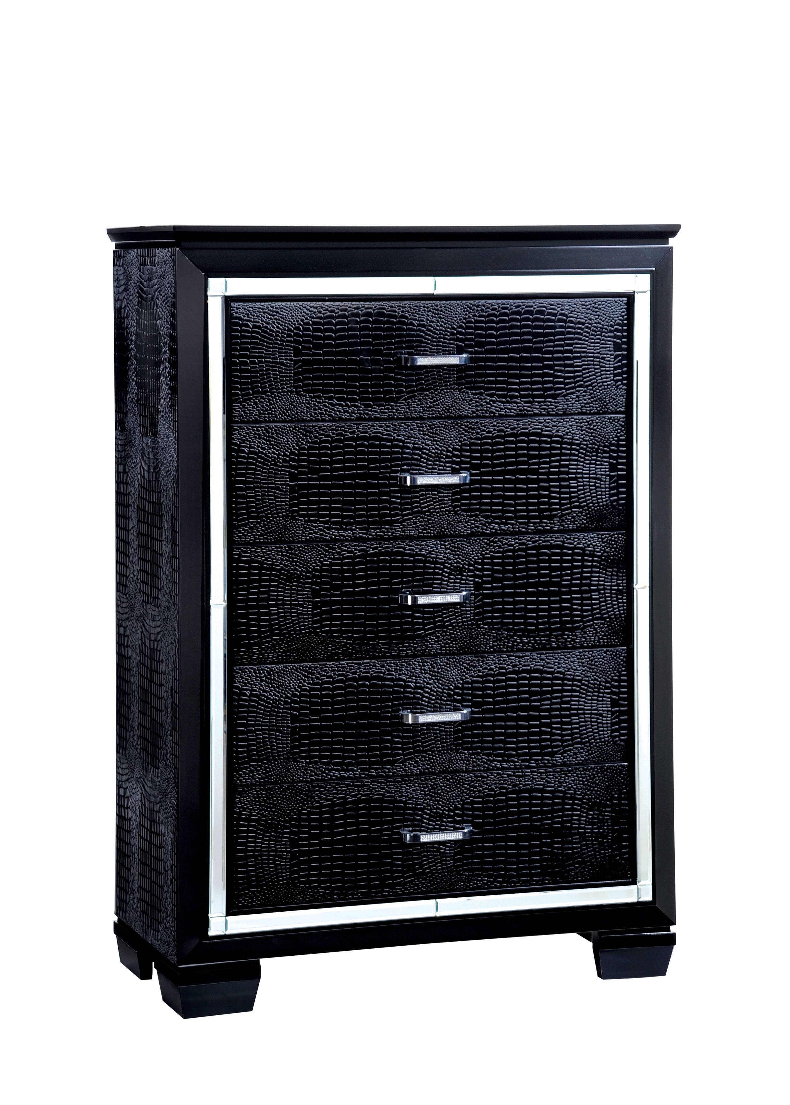 Balitoria Contemporary 5-Drawer Chest in Black